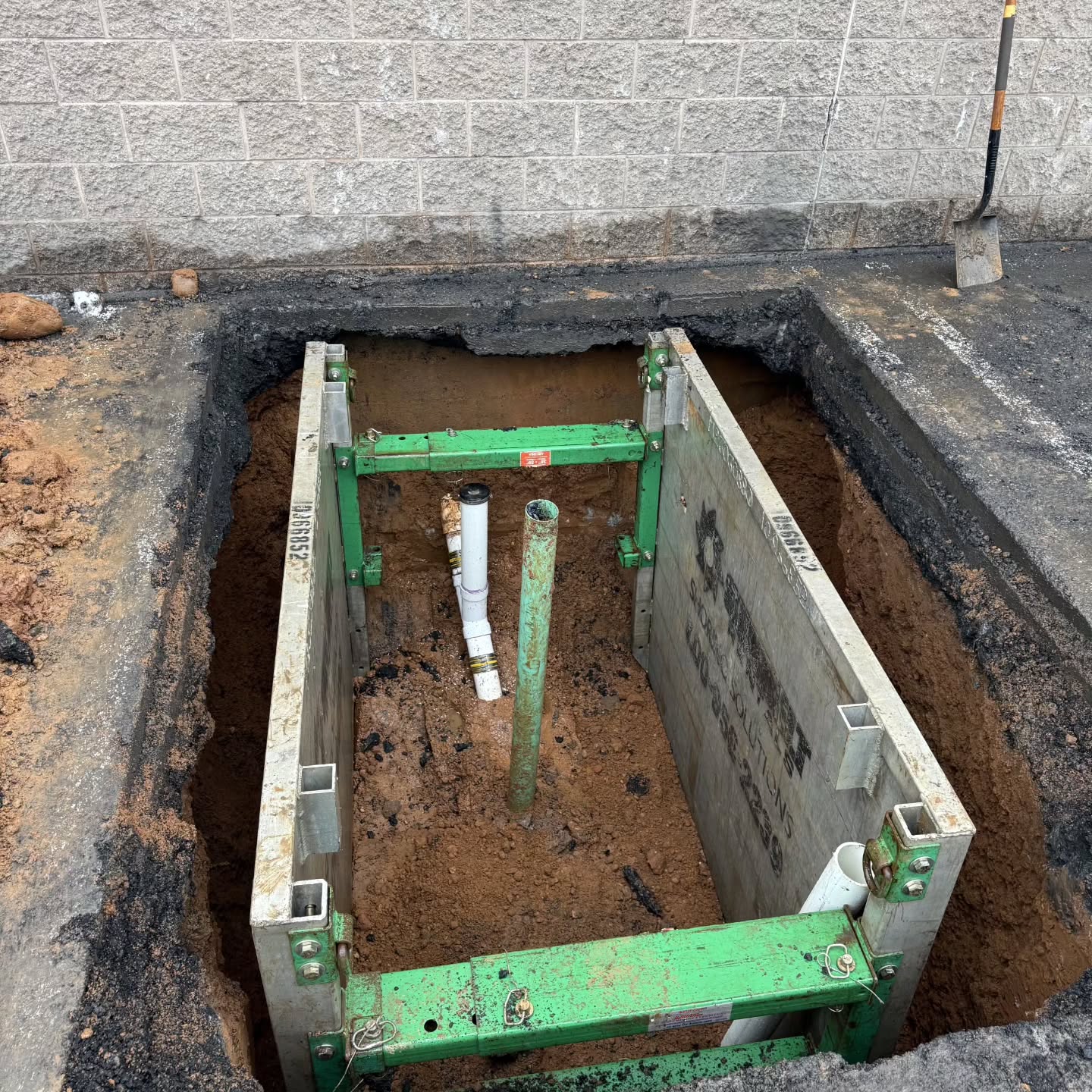 Super proud of our team today! Rain nor sleet nor snow stopped our crews from their sewer line connection for an additional restroom rough!