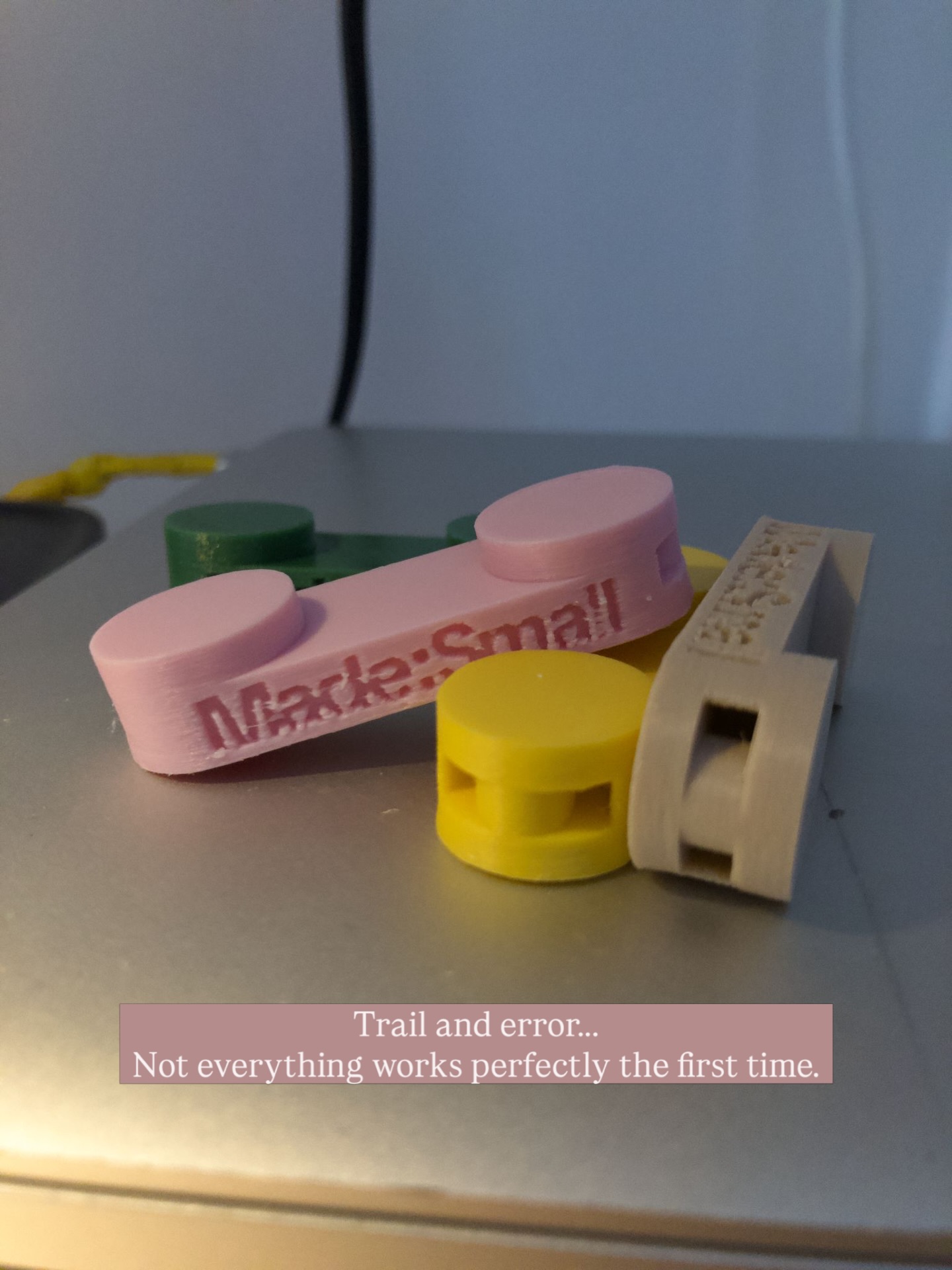 MARCH MEET THE MAKER – Trial & Error
Not everything works perfectly the first time…
We recently launched our Porta Key Holders. We were so excited about turning your home into something both beautiful and practical. But during our first dispatch, we realised the original key fobs just weren’t strong enough for everyday use.
Back to the drawing board we went.
We knew that if it had the Made:Small’s name on it, it had to be durable as well as detailed. So we reworked the design. By changing the design from a standard keyring loop which connected directly to the printed fob, to adding a flexible loop with a clip we made the key fobs sturdier to make sure it could properly handle the weight and movement of daily life. This allowed the fob and the keys to move independently in your bag or fit better in a pocket. As well as being more robust, they also look better and allow the keys to hang more tidily under the models.
#marchmeetthemaker2026 #trialanderror #smallbusiness