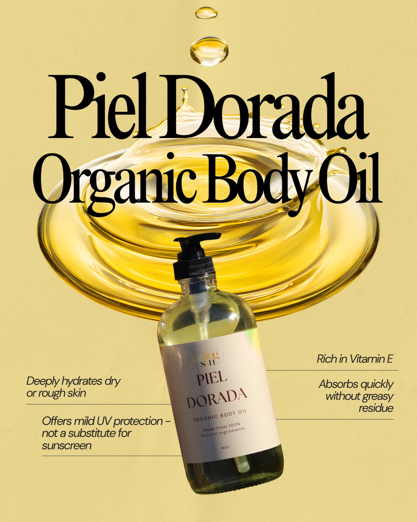 This Body Oil melts into your skin, leaving you silky, radiant and glowing like the sun chose you! 🌞✨
Additionally, it has so many benefits to your skin.
Grab your bottle by clicking the link in our bio! ✨