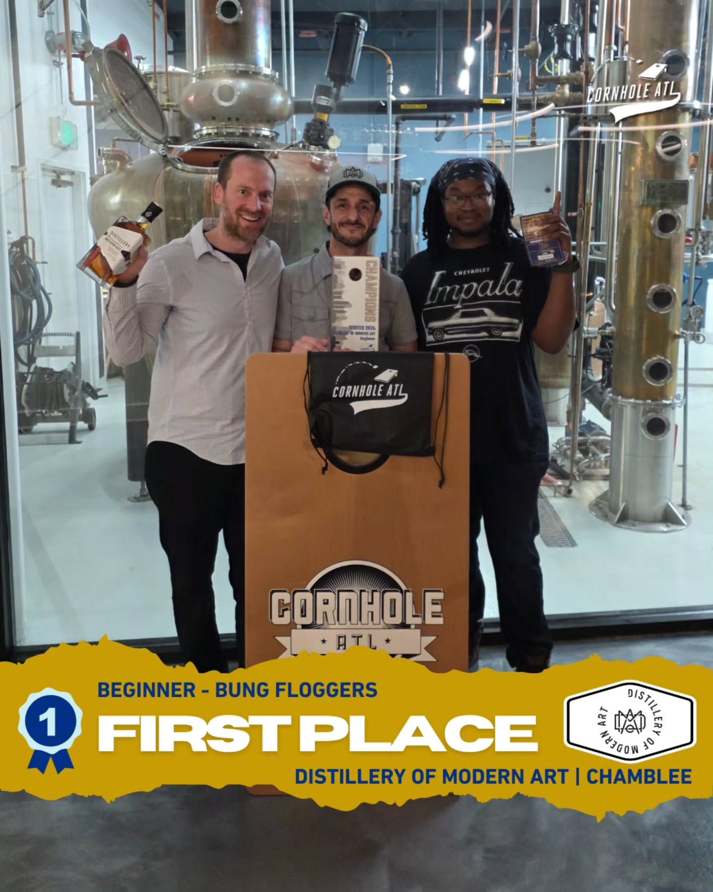 ๐๏ธ2026 Winter Cornhole Playoff Results Part 5๐๏ธโ
โ
๐ @distilleryofmodernart
(Beg) ๐ Bung Floggers ๐ฅ Lost in the Maizeโ
(Int) ๐ Knife Fight ๐ฅ Air Mailโ
(Adv) ๐ Plaidโs Swim Team ๐ฅ Bourbon and Bagsโ
โ
๐ @gloverparkbrewery (Tues)โ
(Beg) ๐ Master Baggers ๐ฅ New England Hole Hustlersโ
(Int) ๐ Tossed and Sauced ๐ฅ Deeznutsโ
(Adv) ๐ Here for the Beer!! ๐ฅ Bag Street Boysโ