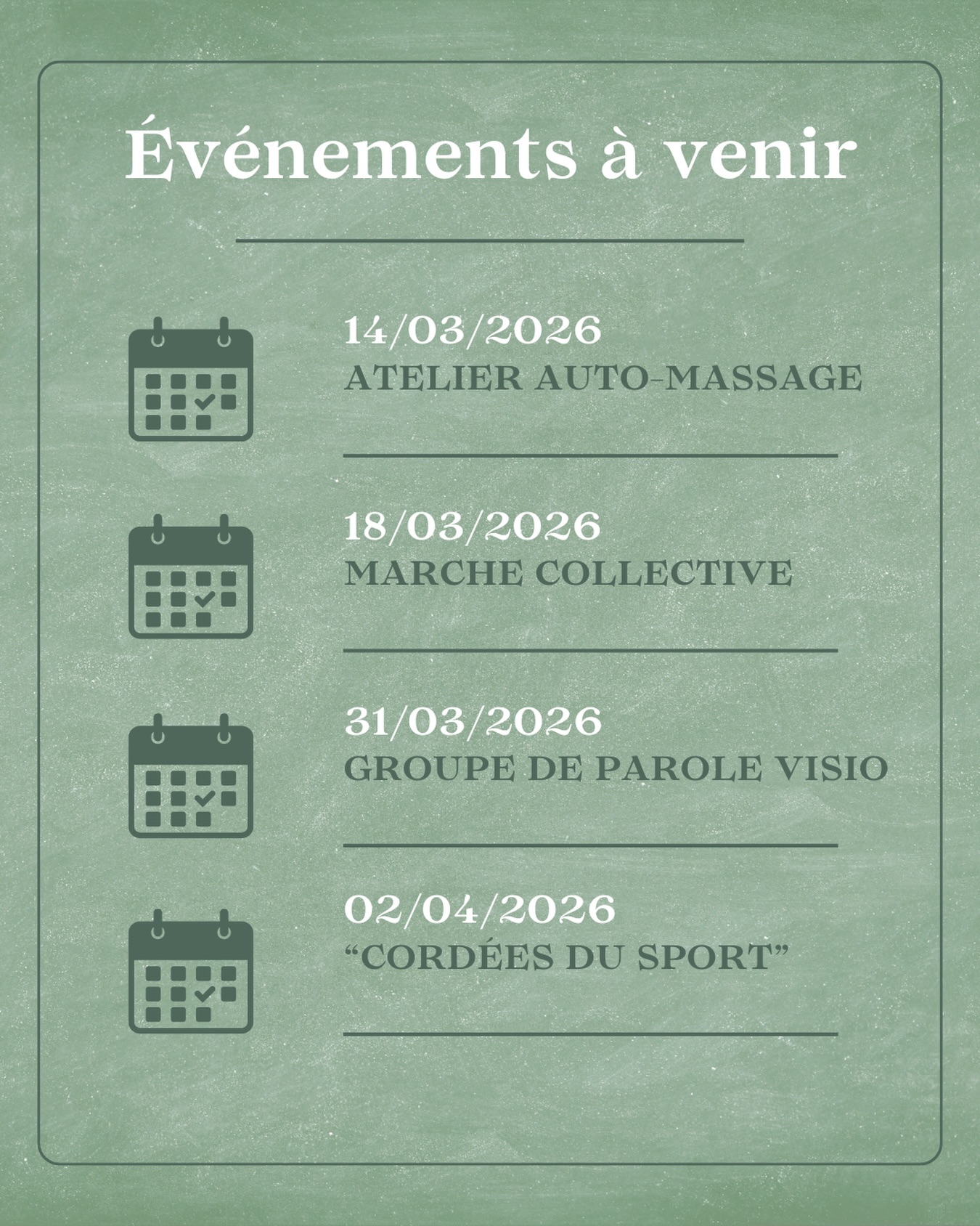 Tous nos événements sont à retrouver sur le site internet (lien en bio). Inscriptions ouvertes à tou(te)s, ne tardez pas à nous rejoindre ✨