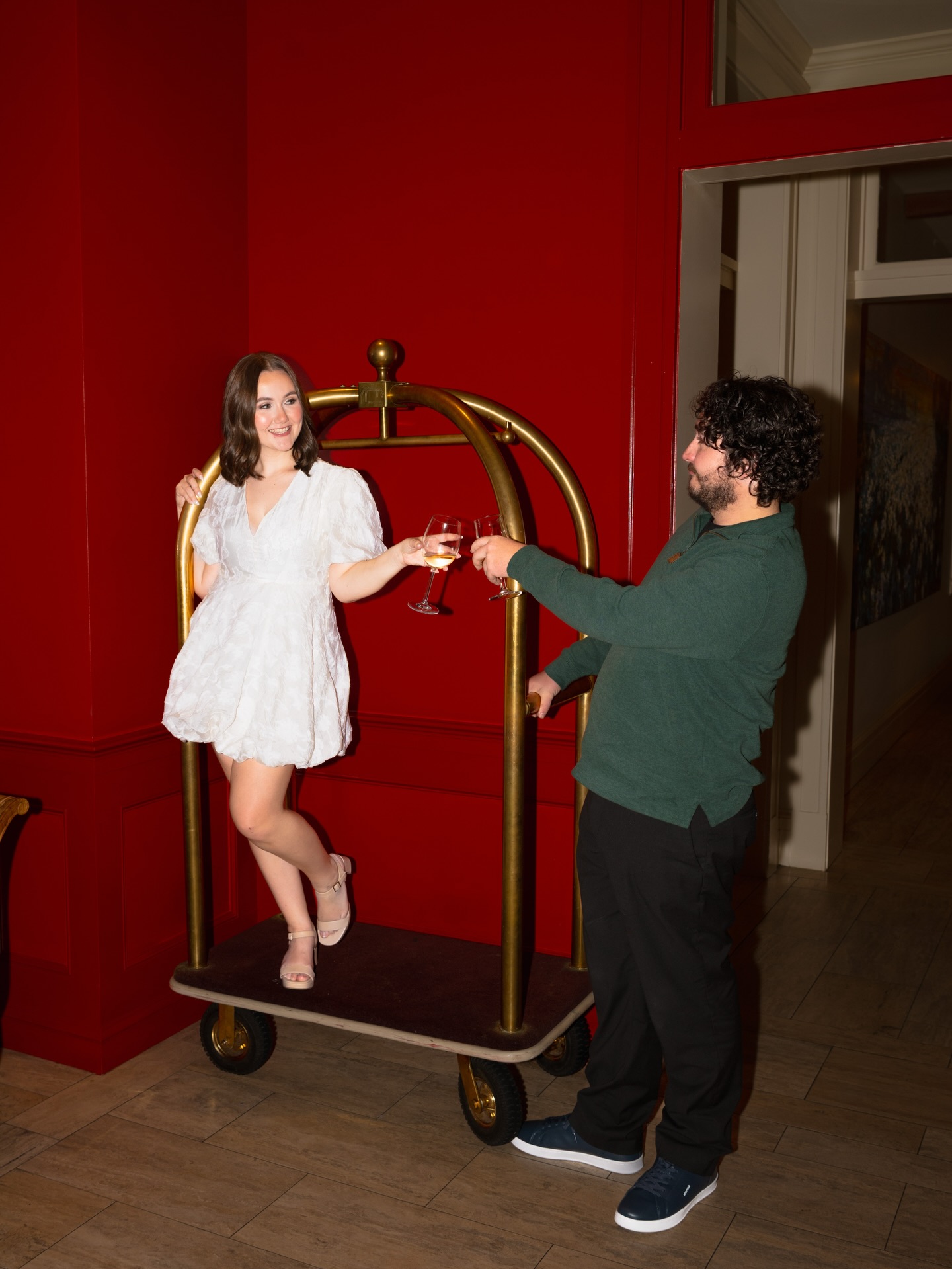 Your sign to grab a drink and have fun during your engagement session!!