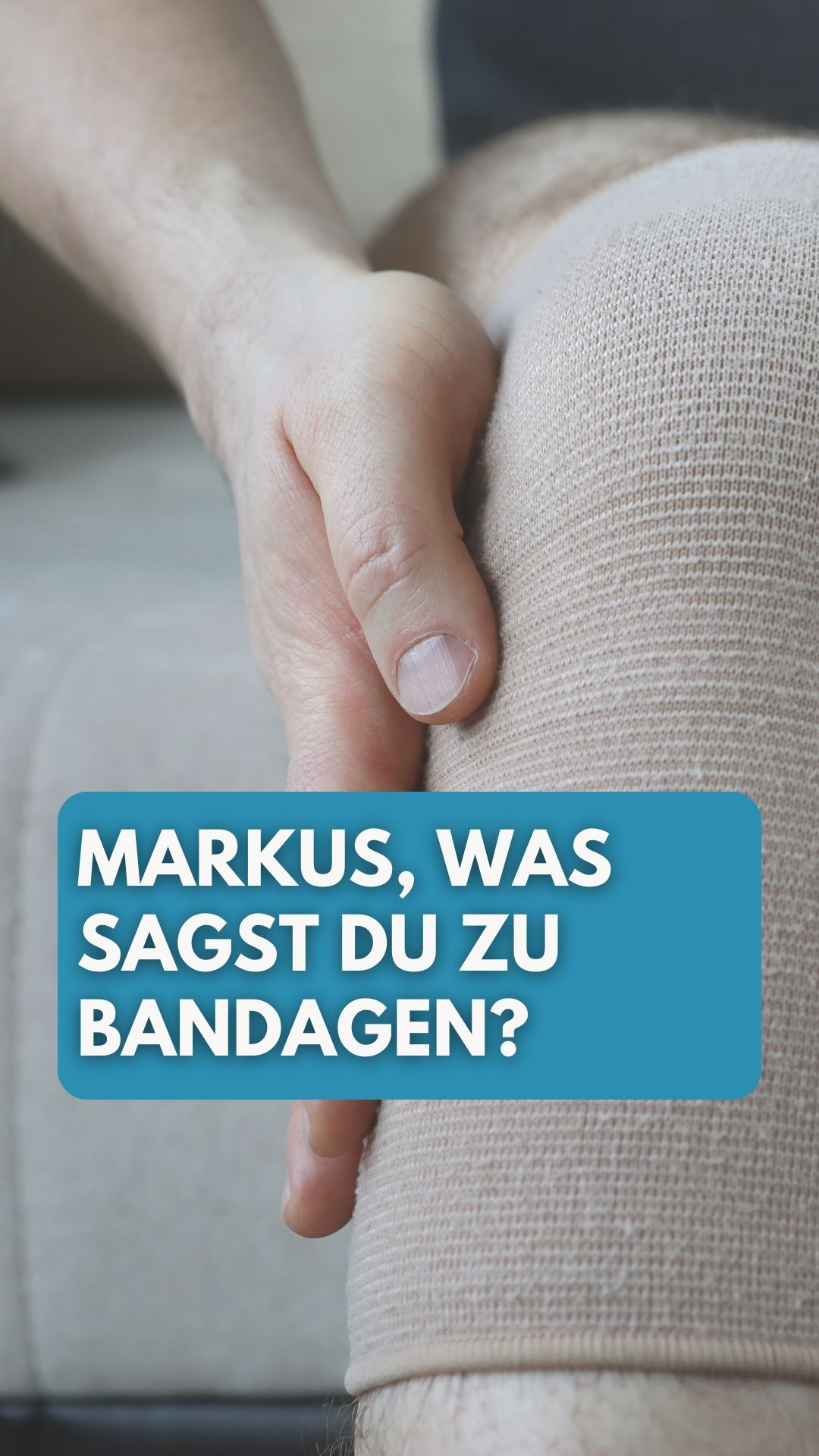 🦵 Bandagen – ja oder nein?
Ja, gezielt – z. B. bei bestimmten Belastungen wie Wandern oder Skifahren, wenn Schmerzen auftreten.
Aber: Im Alltag oder dauerhaft eher nein.
Denn die Muskulatur gewöhnt sich an die Unterstützung – und der Trainingseffekt geht verloren.
👉 Bandagen sind Hilfe auf Zeit, kein Dauerersatz für Muskelkraft.