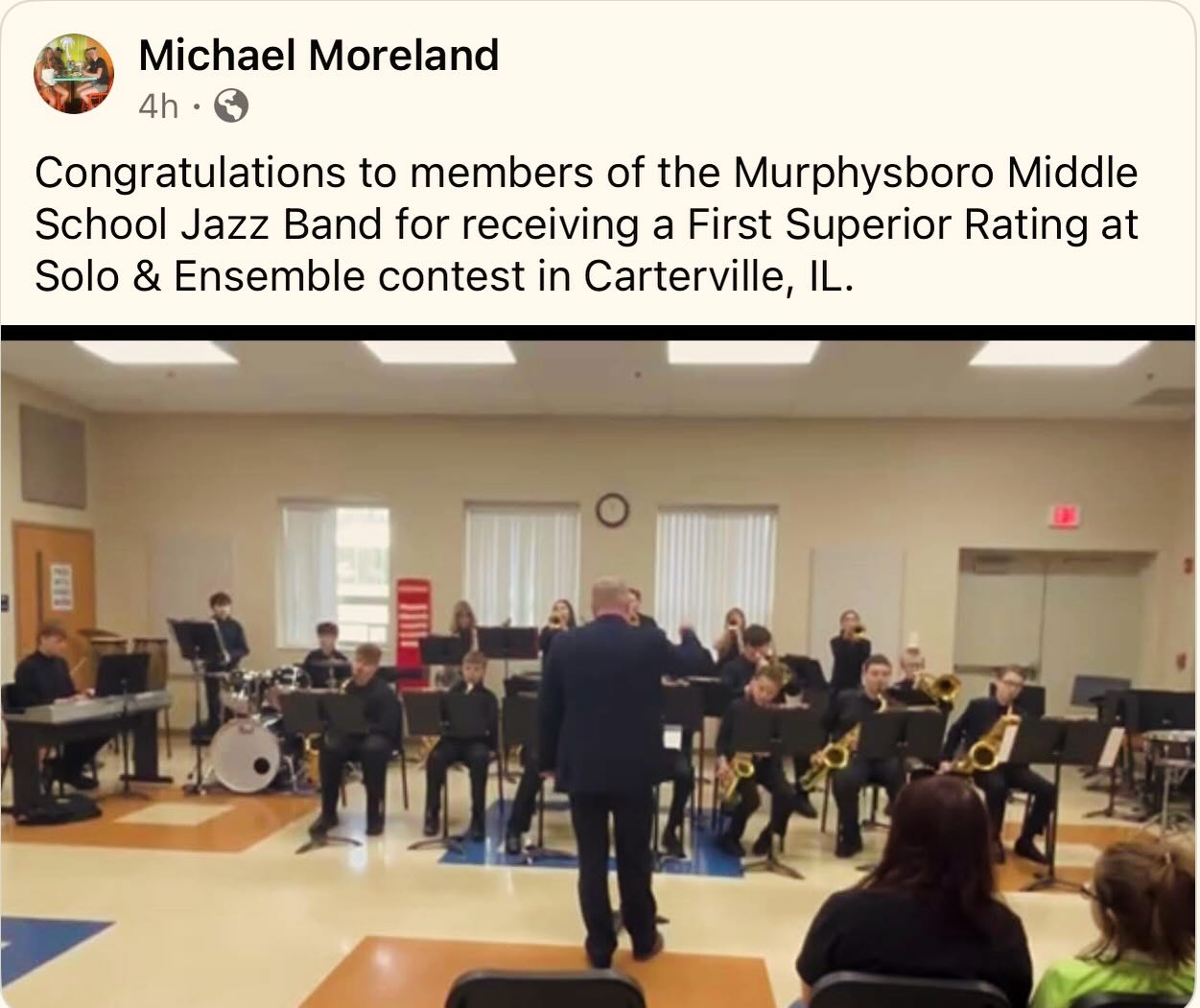As I always say, feeders are your bread and butter of any band program. We have absolutely the best with MMS. Great work Michael Moreland and MMS Jazz Band!
