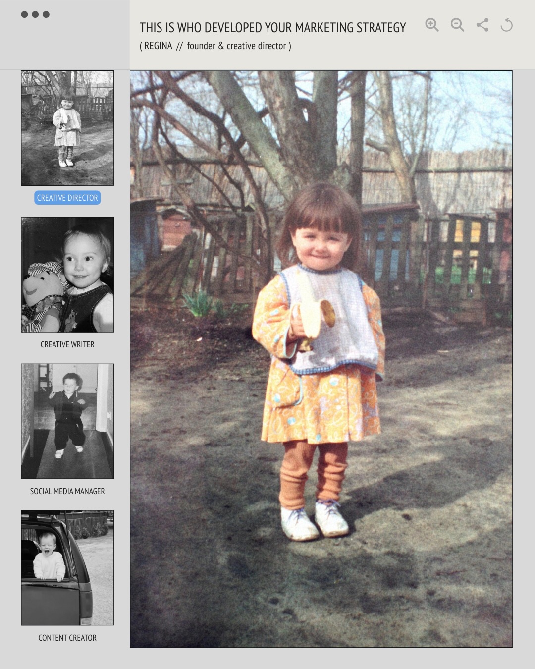 banana in hand and all 🍌
this sweet instagram trend had us digging for baby pics and taking a little walk down memory lane today.
can’t believe y’all trust us with your business development 😱
——
studio rh is a digital marketing agency specializing in social media management, web design, branding and seasonal architectural photography services. we work with interior designers, custom home builders, architects, photographers and lifestyle brands in brooklyn, newport beach, toronto, muskoka and beyond.
#studiorh #thestudiorh #studioreginahalonen #socialmediamanagementagency