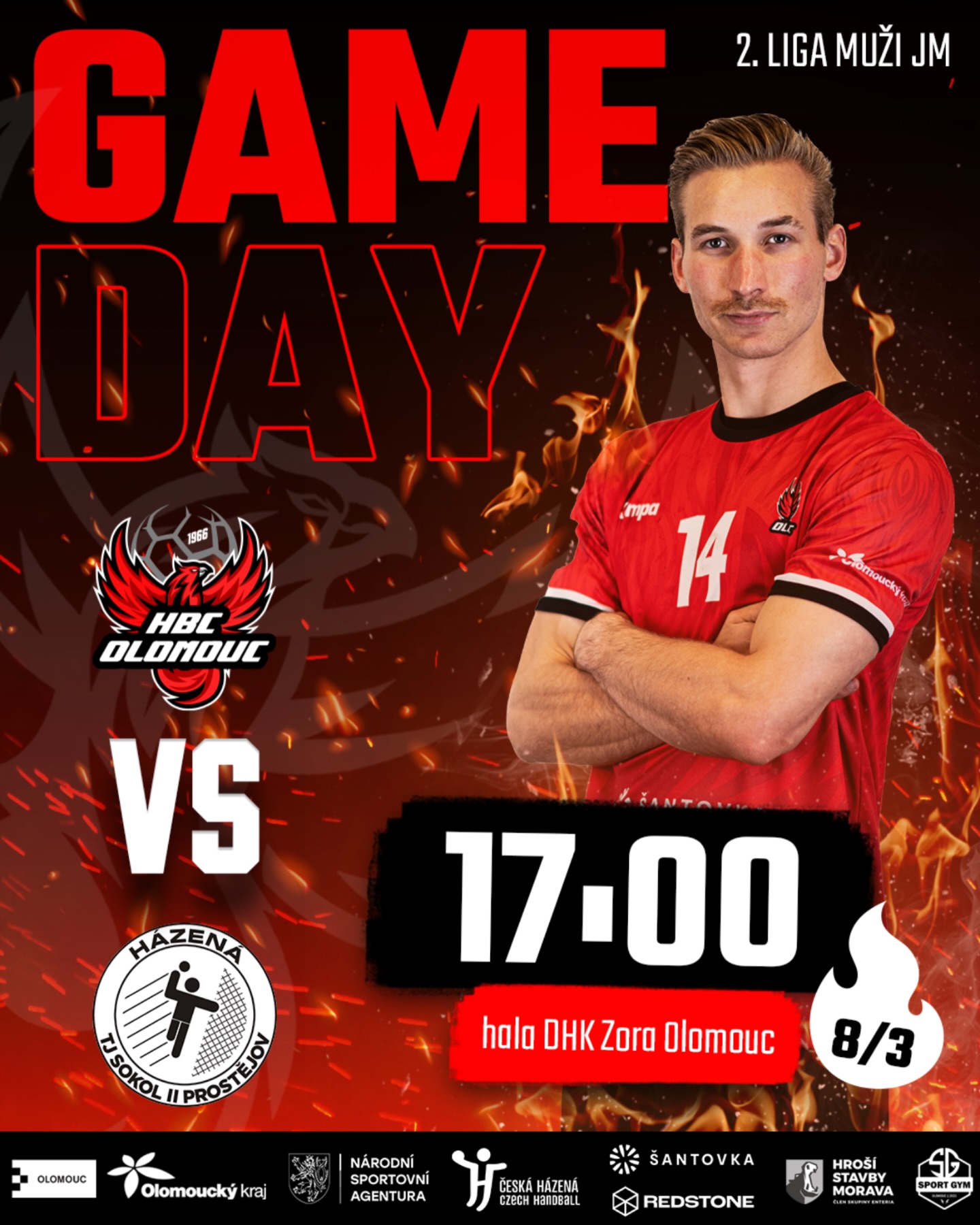 🔥 Další domácí zápas je tady! 🔥
Naši muži pokračují v jarní části soutěže a čeká nás další důležitý souboj.
📅 8. 3.
⏰ 17:00
📍 hala DHK Zora Olomouc
🤾♂️ HBC Olomouc vs. TJ Sokol II Prostějov
Přijďte nás podpořit a vytvořit skvělou atmosféru v hale! Každý hlas z tribuny nás žene dopředu. ❤️🖤
Těšíme se na vás!
#hbcolomouc #gameday #hazenka #olomouc #spolecnetosvedeme