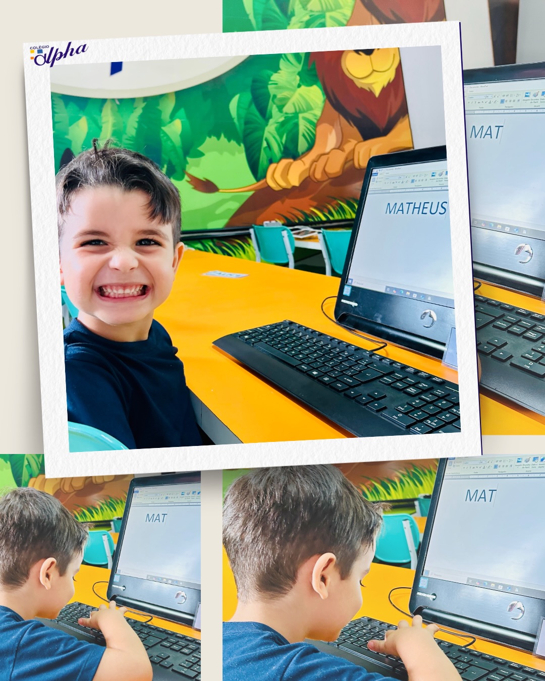 Apostila Anglo: digitando o nome. 💻💙