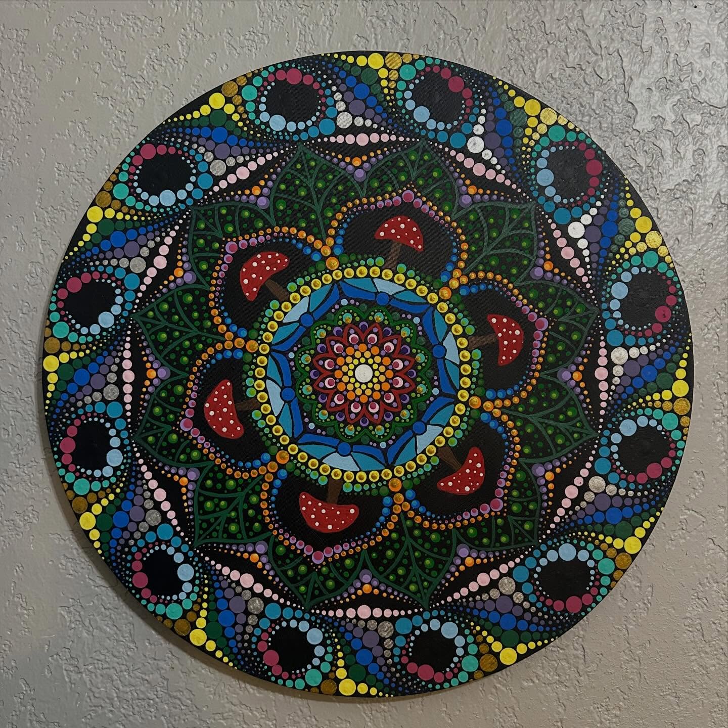 Completion!
It was so fun to create this new piece based off of my very first large piece… They were finished almost the exact same day two years apart. 😊
#dotmandala #mandala #flow #creativity #create