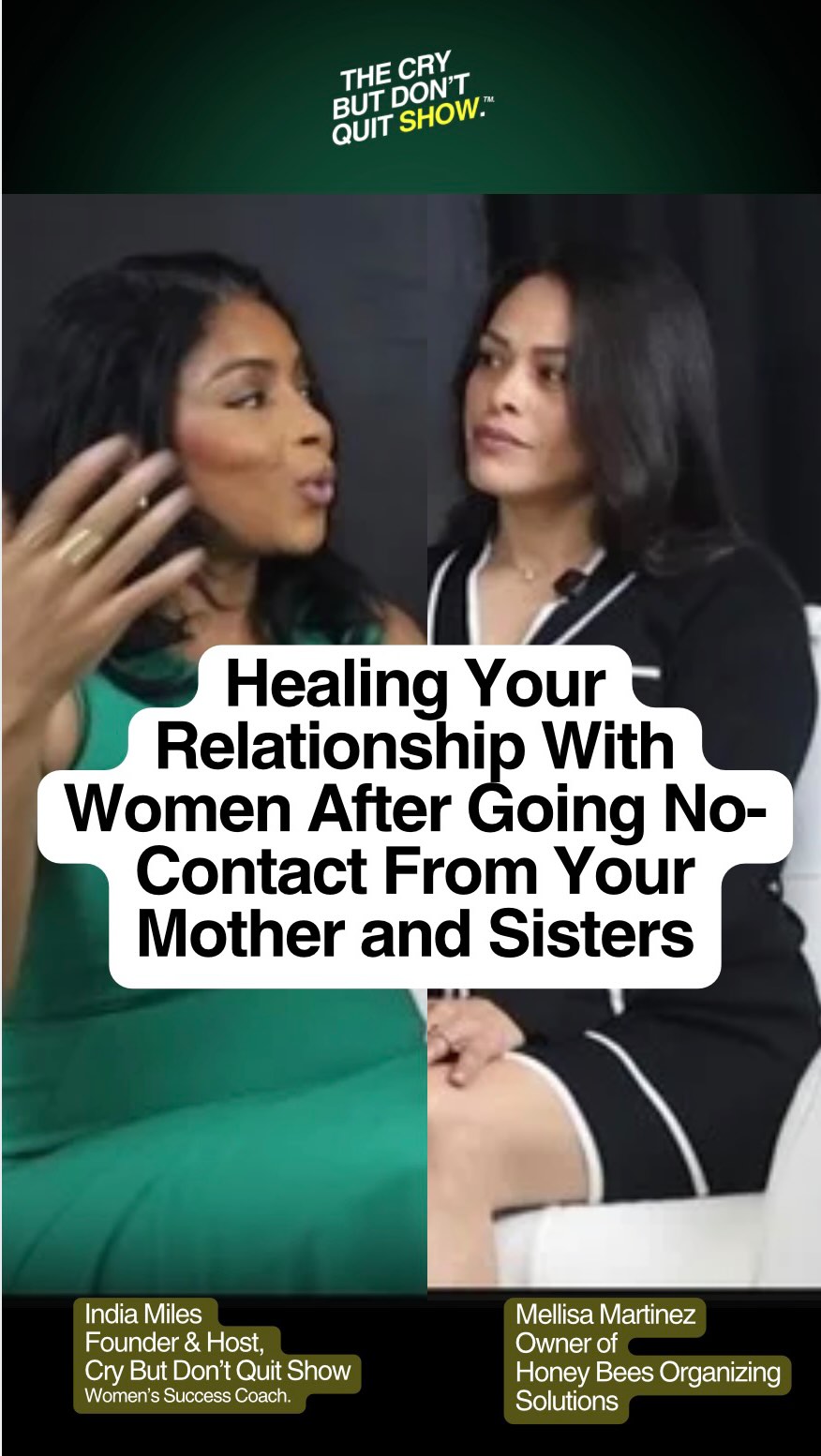 Sometimes the deepest wounds we carry come from the women who raised us.
And sometimes healing requires distance.
In this episode of The Cry But Don’t Quit Show™, we talk with @missymarie1979 about what it means to rebuild your relationship with women after making the painful decision to go no-contact with your mother and sisters.
How do you trust women again?
How do you heal the grief, anger, and confusion?
And how do you move forward without hardening your heart?
If you’ve ever had to choose peace over family, this conversation is for you.
Watch the full episode and join the discussion below.
Your story may encourage another woman to keep going.
Guest Feature: @melissaorganizes_honeybees @missymarie1979
Producer Credit: @bellahausmarketing
#crybutdontquit #womenhealing #familyestrangement #womenempoweringwomen #healingjourney