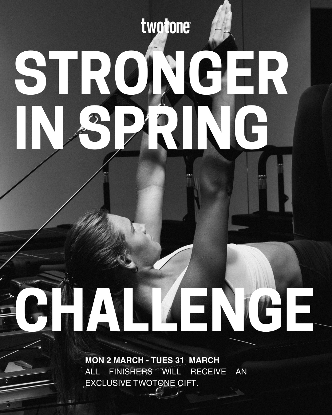 STRONGER IN SPRING CHALLENGE
🔥 4 Weeks, 16 Classes, 1 Goal 🔥
Start: March 2nd – End: March 31st
We’ve designed this challenge to help you show up consistently and start spring strong and confident.
✔️ 4 weeks, 16 classes, 1 goal
✔️ You can join as an unlimited member for €100 per month
✔️ Write your name on the mirror in the studio
✔️ Starting March 2nd — track your classes!
✔️ All finishers will receive an exclusive twotone gift
Book your classes and join the challenge. Link in our bio!
#twotone #twotonepilates #reformerpilates #pilatesamsterdam #challenge