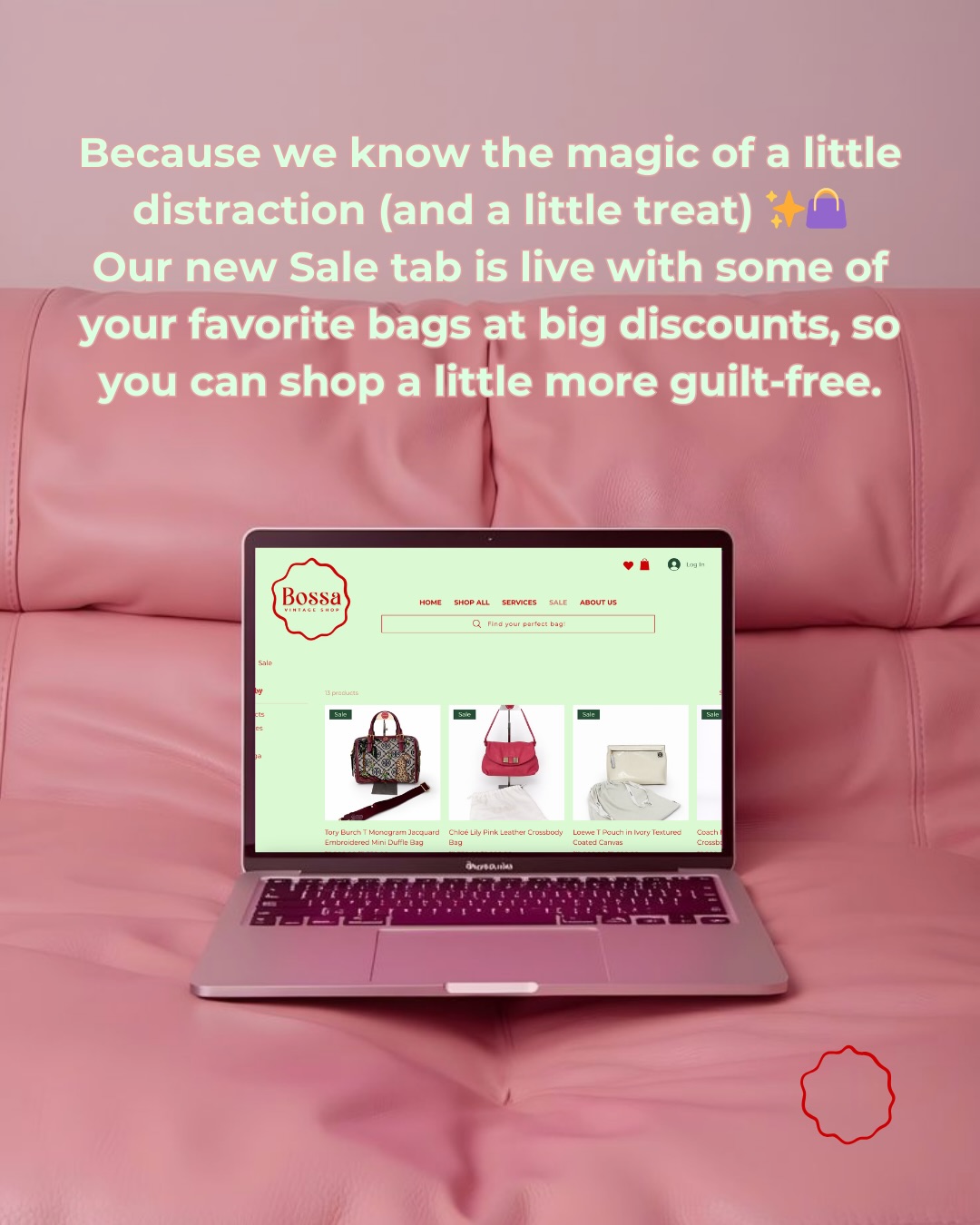 Stay safe, babes! Here’s a little something from us to you 🫶🏼 because we know the power of an online shopping cart when it comes to distracting the mind.
Shop our sale today, and if your dream bag isn’t there, use code PURIM to get 15% off 🛍️✨