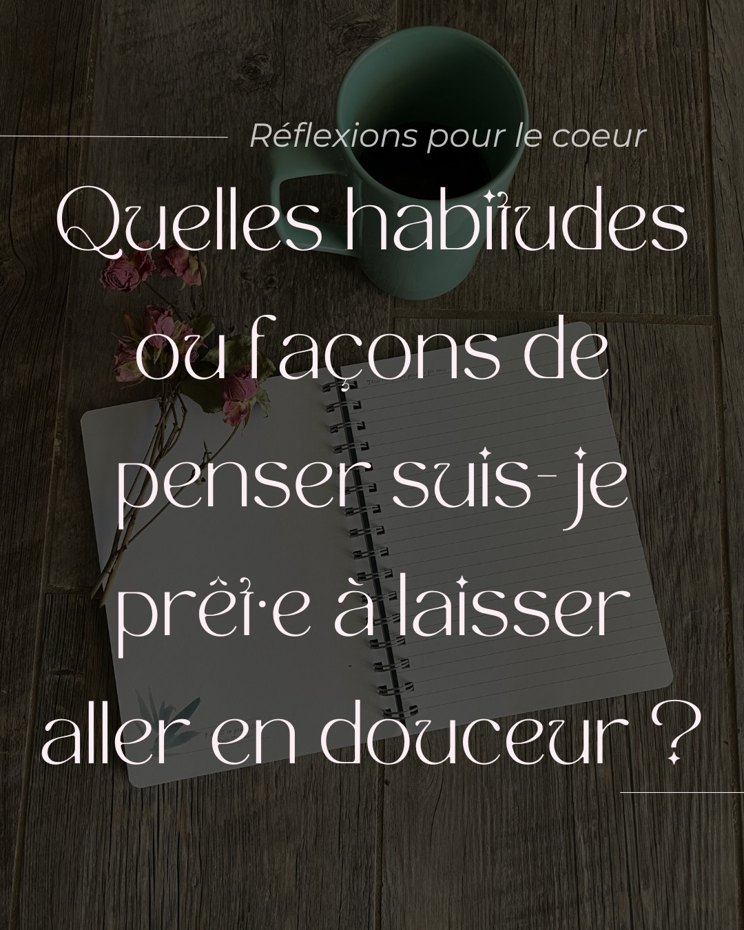 Relâcher doucement ce qui ne sert plus favorise la clarté et la légèreté intérieure. 🤍
//
Gently releasing what no longer serves supports clarity and inner lightness. 🤍
#lacherprise #mindsetshift #selfreflection #innergrowth #holisticwellness #montrealwellness #mtlwellbeing #intentionalliving