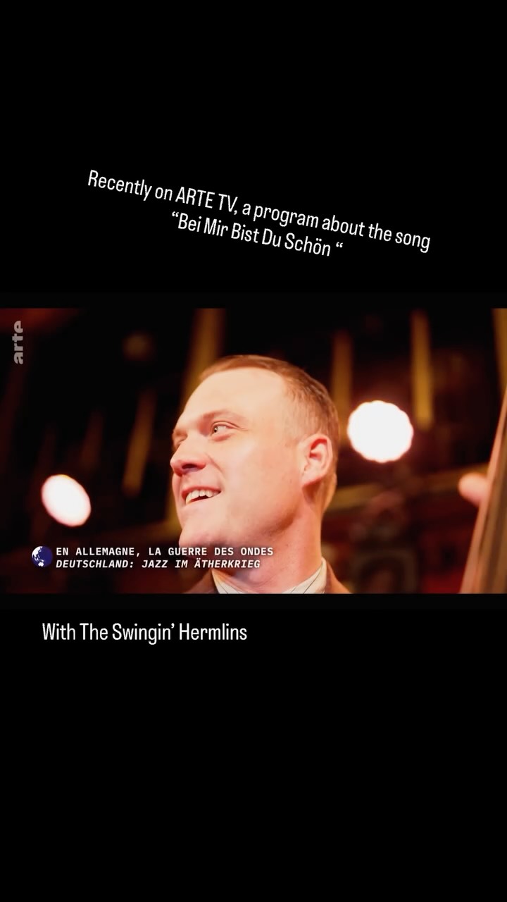 Recently on ARTE (@arte.tv ), a program about the song “Bei Mir Bist Du Schön”.
A small group of The Swingin’ Hermlins participated and part of a Monday Swing concert of the Swing Dance Orchestra was filmed.
The program also includes interesting facts about the history of the song, presented by Stephan Wuthe @dj_wuthe_am_grammophon
@theswinginhermlins
#swing #beimirbistduschoen #artetv #berlin #vintage
The Program is available on the ARTE media library:
https://www.arte.tv/de/videos/131121-000-A/deutschland-jazz-im-aetherkrieg/?utm_source=ios&utm_medium=share&utm_campaign=131121-000-A