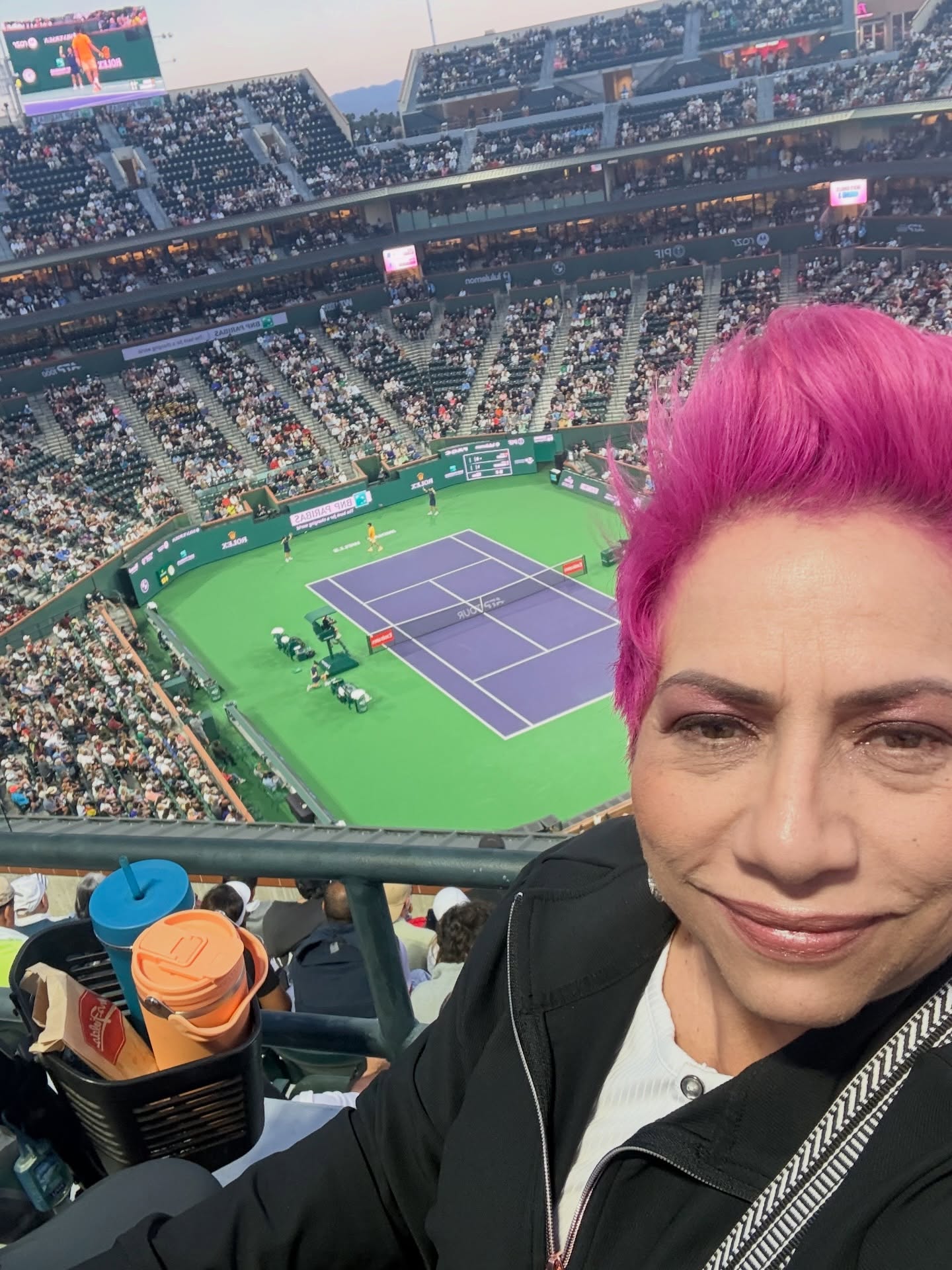 At #bnp tennis watching #alcaraz