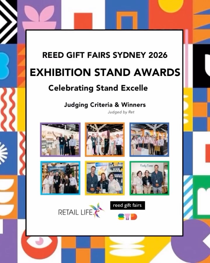 Reed Gift Fairs - Exhibition Stand Awards - Sydney 2026 🏆
Six stands.
Six different approaches.
One standard of excellence.
Over the coming days we’ll be sharing the winners and what made each stand exceptional.
Showstopping exhibition stands don’t happen by accident. They are designed with intention, delivered with precision and executed with confidence.
As part of the judging criteria, we assess overall brand impact, stand theming, furniture effectiveness and placement, creative merchandising, lighting execution, practical use of space, along with staff presence and engagement. And that’s just for starters!
Stay tuned as we showcase the winners - you won’t want to miss it.
#reedgiftfairs #exhibitionstandawards #retaillife #winners