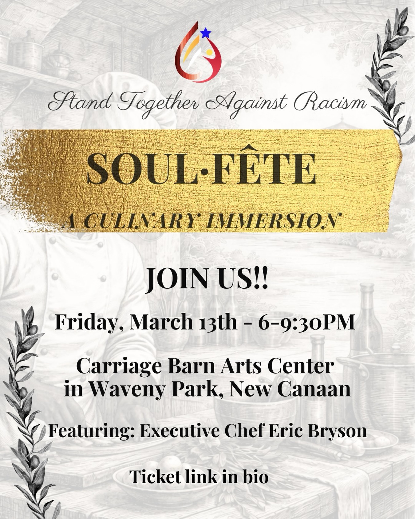 With just a week until Soul-Fête, this is your friendly reminder to join Stand Together Against Racism (S.T.A.R.) for our 4th annual fundraiser—a delightful culinary immersion with dinner, live music, bourbon tasting, and silent auction. Savor signature dishes by Executive Chef Eric Bryson in an evening blending history, flavor, and rhythm!
#SoulFete #FoodHistory #CulturalHeritage #SoulFoodLegacy #NonprofitEvent CommunityThroughFood newcanaan america250 fairfieldcounty