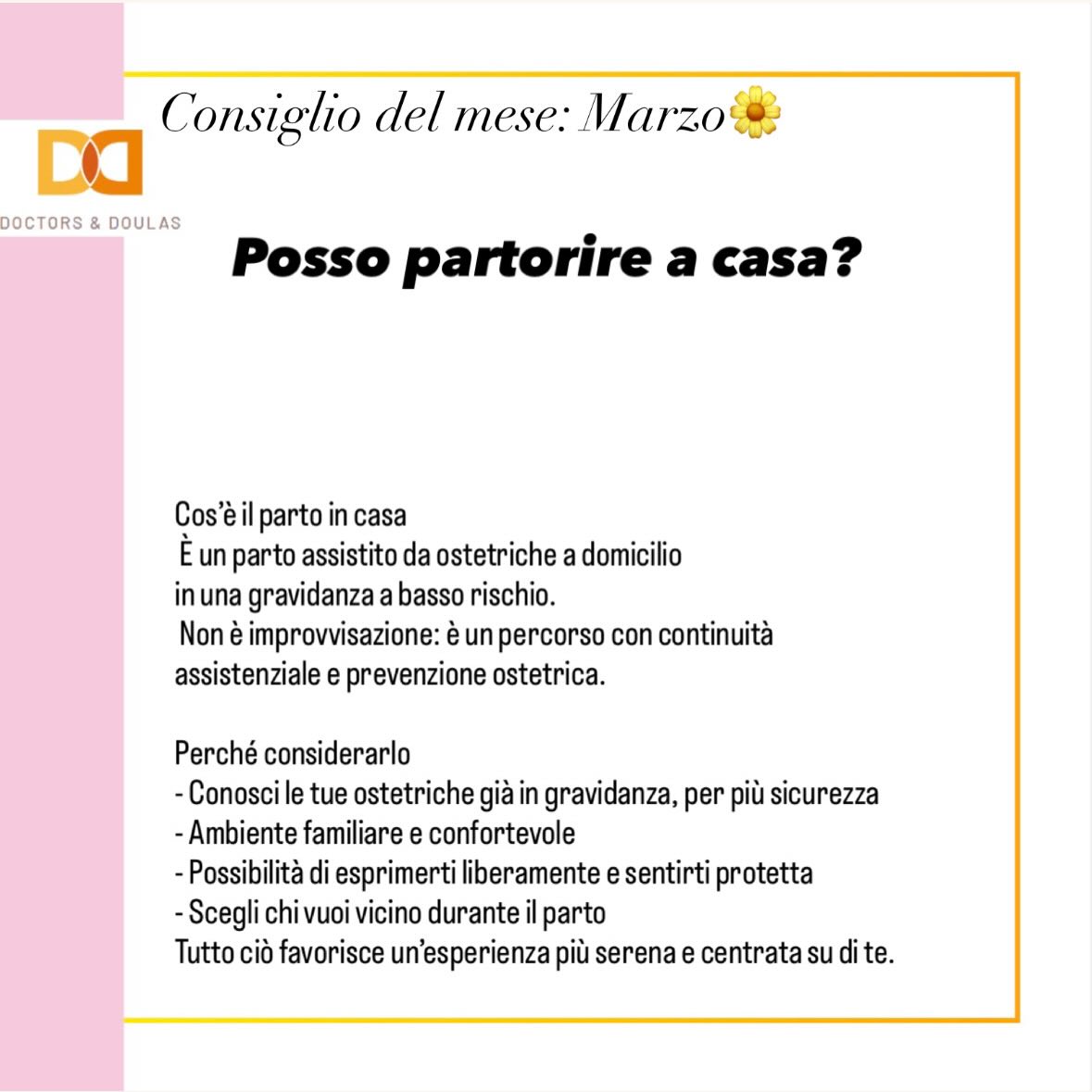 Arriva la primavera: sbocciano i fiori… e nascono anche i bambini.
E se te lo dicessi che puoi accoglierli nel posto più intimo e naturale di tutti?
Nel tuo nido, nella tua casa, circondata da ciò che ami, dai tuoi ritmi, dalla tua luce.
Il parto a casa è un viaggio dolce, rispettoso e potente.
Un invito ad ascoltare il tuo corpo, a fidarti, a vivere l’inizio di una nuova vita nel luogo in cui ti senti davvero al sicuro.
✨ Il consiglio del mese: informati, chiedi, esplora.
La nascita è un atto d’amore… e può fiorire anche tra le mura di casa.
#partoacasa #partonaturale #primavera #nascereacasa #maternitàconsapevole gravidanza nido dolcematernità consigliodelmese birthathome mammainattesa