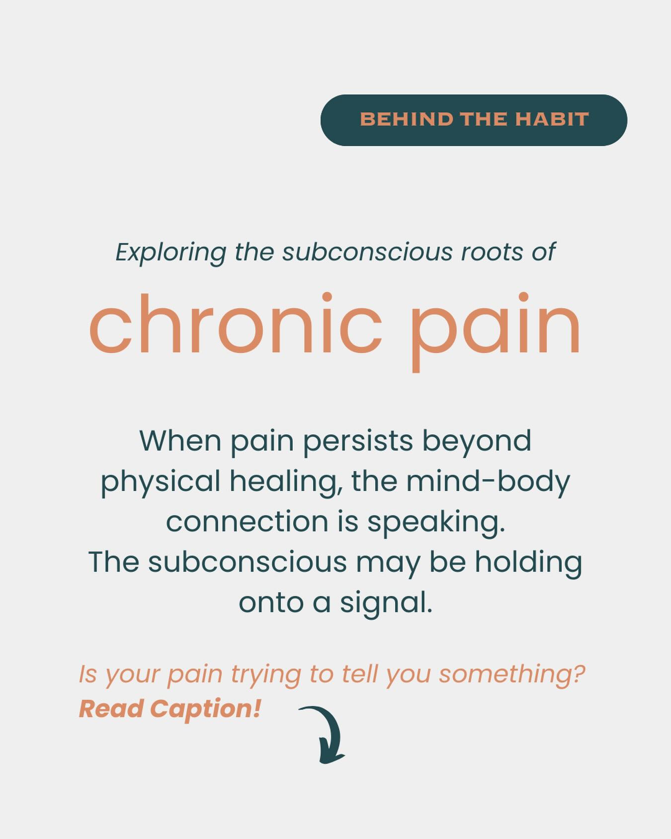 BEHIND THE HABIT... Chronic Pain 🌀
Chronic pain can persist long after the body has healed... because the mind is still holding on.
Sometimes, pain is a signal from the subconscious: a way to express unresolved emotional tension, fear or trauma that the conscious mind can’t process.
Hypnotherapy can support you by:
🔹 Releasing stored emotional pain
🔹 Addressing subconscious protective mechanisms
🔹 Reconnecting mind and body in healing
🔹 Creating space for relief to emerge
If your pain feels like it’s speaking a language your body can’t explain, your subconscious may have the answers.
Is your pain trying to tell you something? Book a free consultation:
👉 www.hypnotoday.com
#Hypnotherapy
#BehindTheHabit
#HabitChange
#ConsciousLiving
#ChronicPain