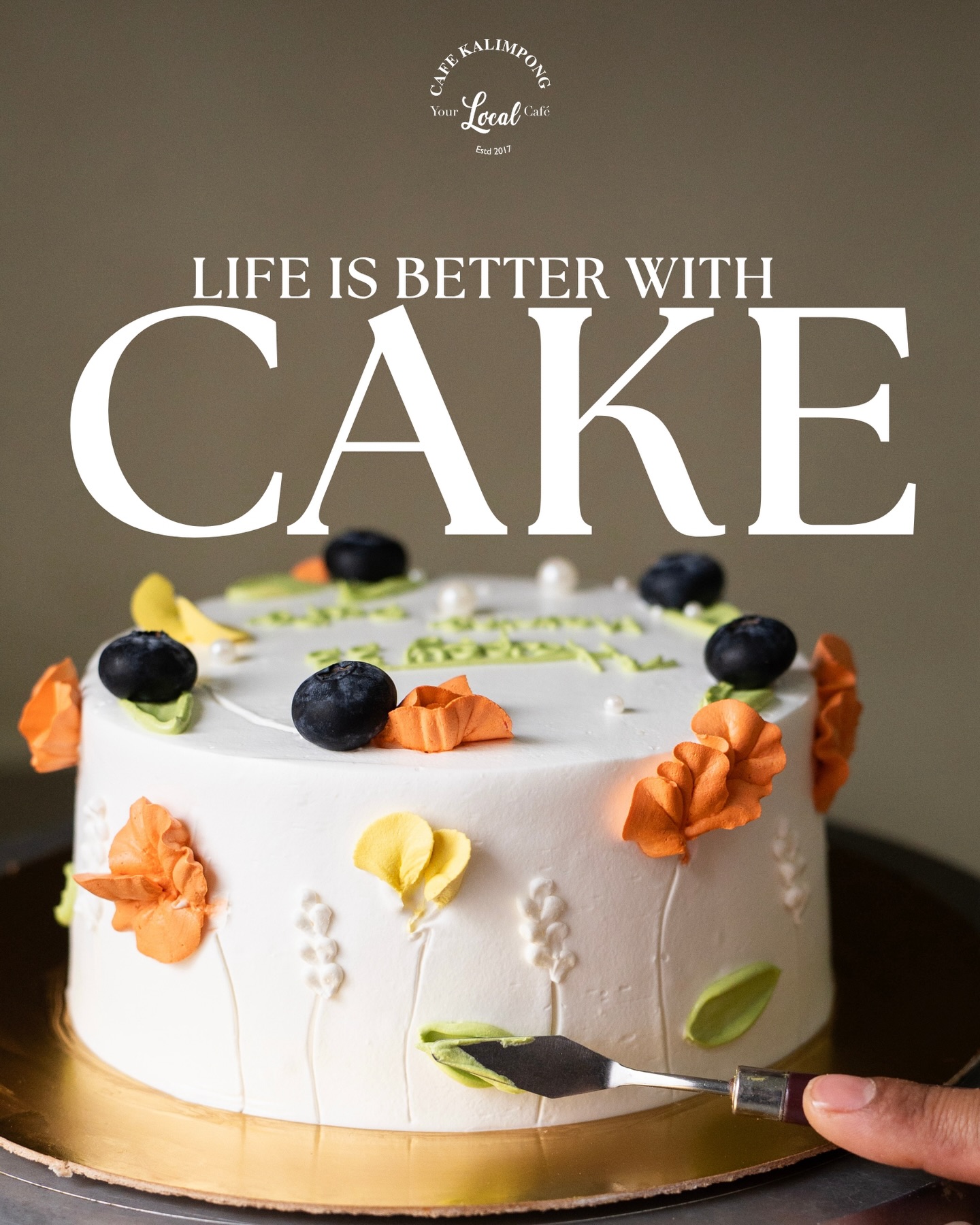 A beautiful blueberry cake with colourful flower artwork, made for a 33rd wedding anniversary. Wishing the couple many more years of love, companionship, and sweet moments together. 💛
We’ve been slowly learning and carefully baking, trying our best to create good cakes and bakes from our little bakery. Along the way, we’ve quietly been customizing cakes for special occasions.
We’re happy to now start taking orders.