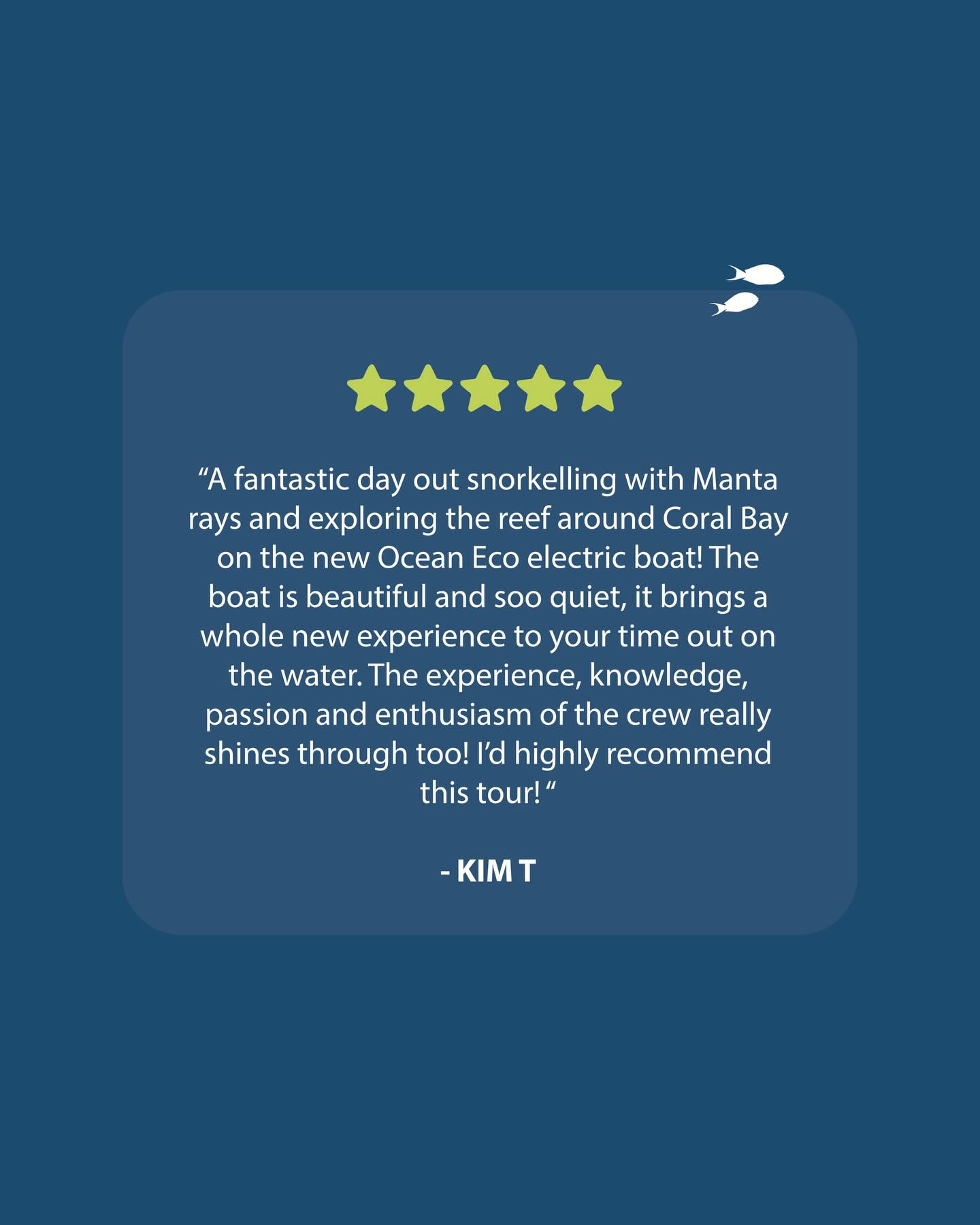 There’s nothing better than hearing how much our guests loved their day on the reef.
Thank you for the kind words and for choosing to experience Ningaloo with us.
Book Coral Bay Exclusive 🩵🪸
#swimwithmantarays #coralbay #electricvessel #wirraji #ningaloo