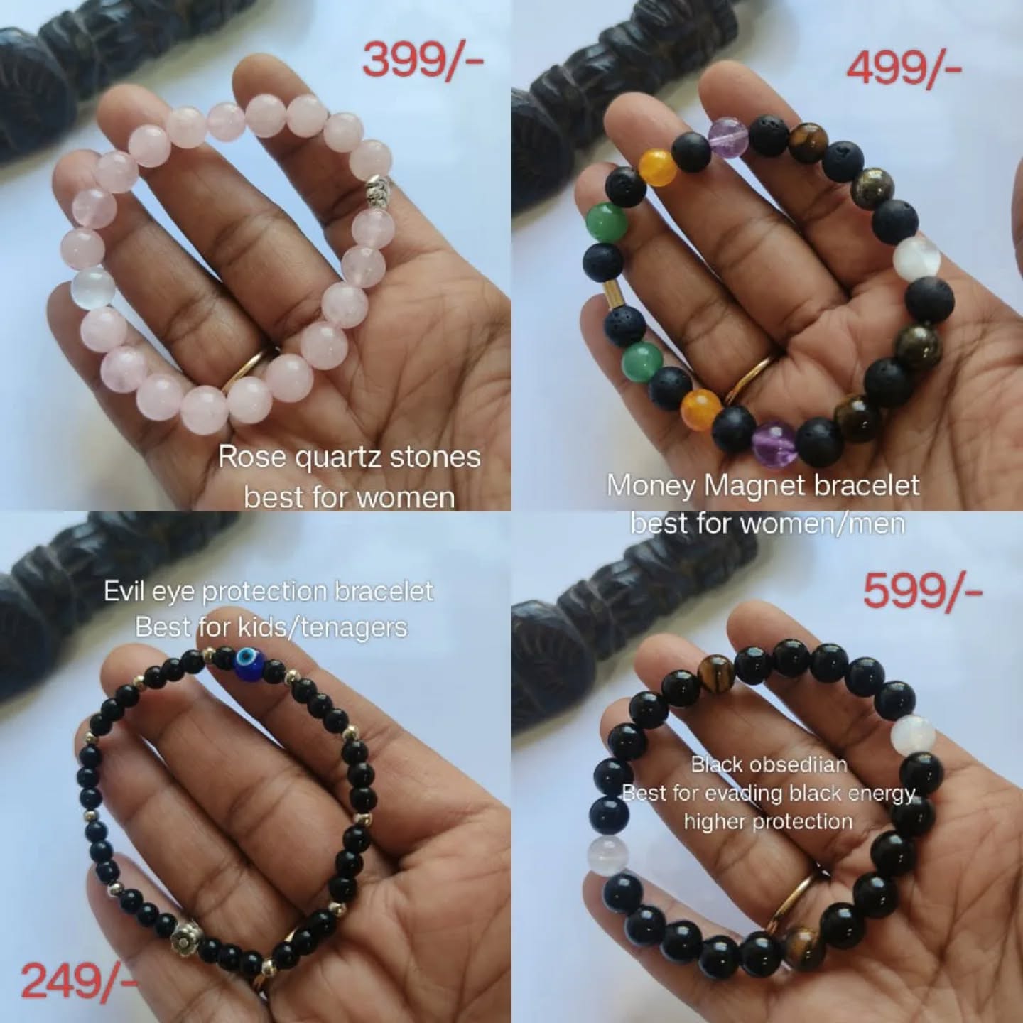 Why pay high prices on astro websites when you can get genuine crystal bracelets at affordable rates? ✨
Each bracelet is handcrafted with a powerful combination of natural crystals designed to attract positivity, confidence, and abundance.
Unique designs • Handmade • Limited pieces
A beautiful and meaningful gift for yourself or your loved ones. 💫
DM to book yours.
#crystalbracelet #healingcrystals #energybracelet #handmadejewelry #crystalenergy abundancebracelet positivevibes spiritualjewelry womensdaygift giftforher craftkhazana handcraftedjewelry uniquejewelry smallbusinessindia