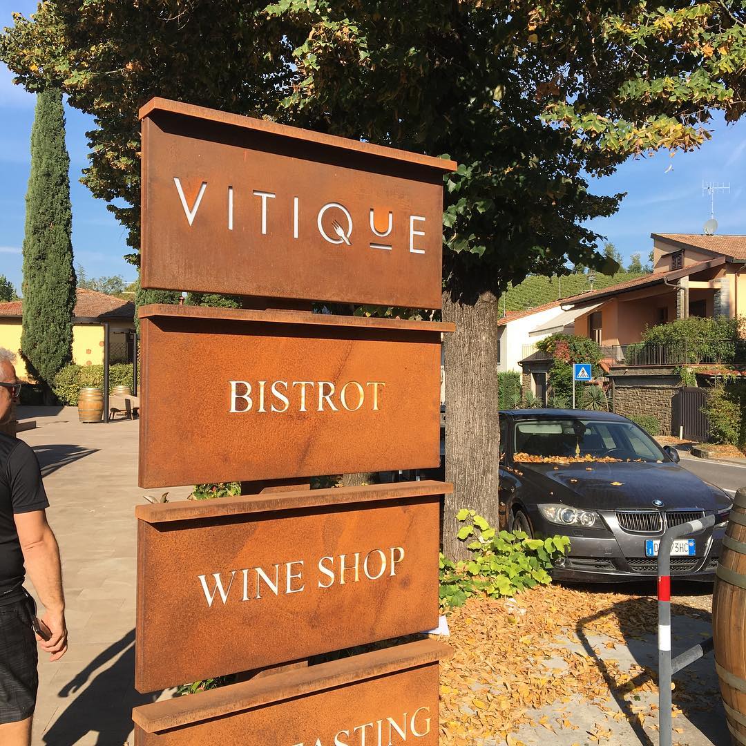 Vitique Winery Toscana Italy. Great experience wine tasting followed by an outstanding lunch. PLC Sports Tour through Italy getting better by the day!