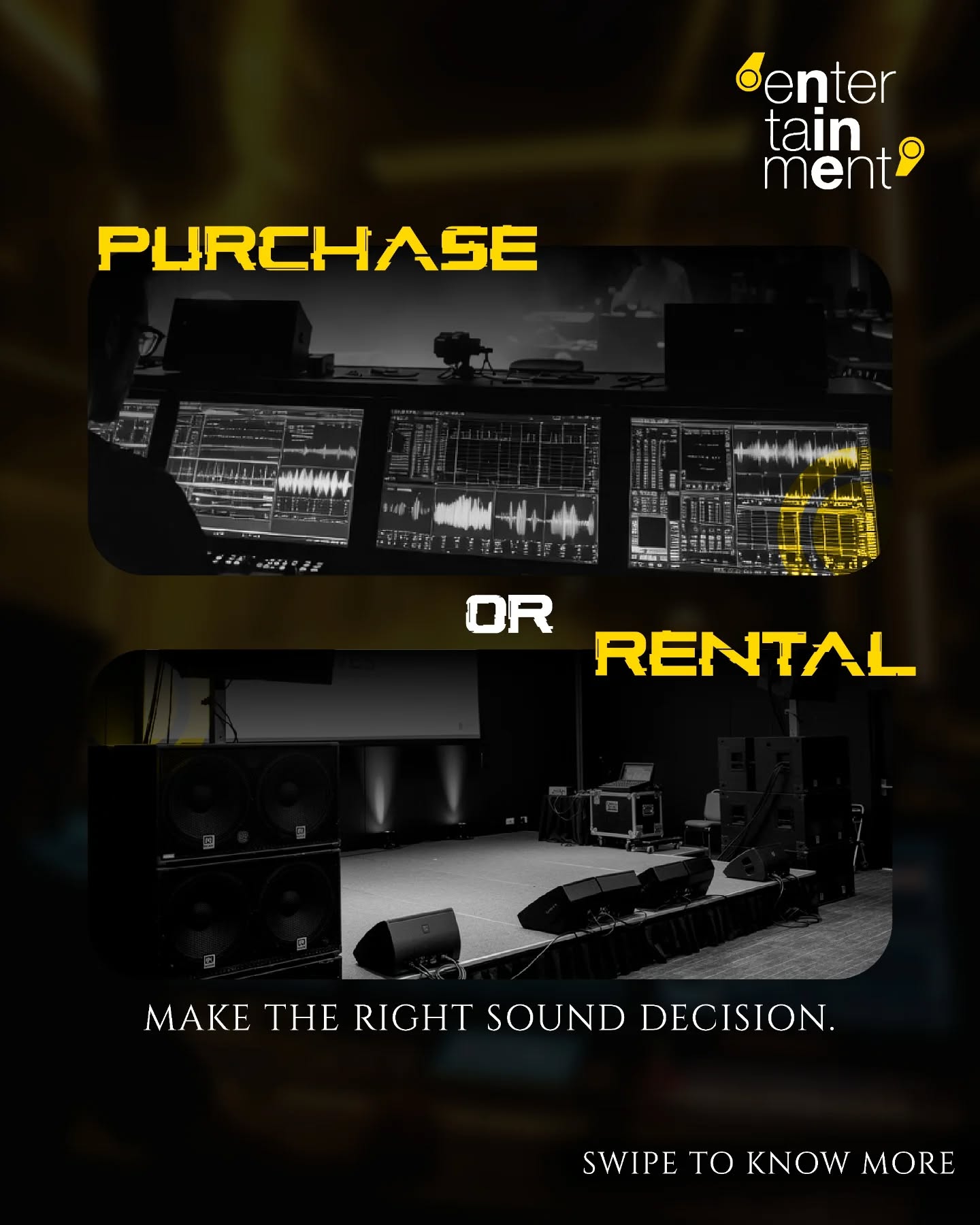 Daily venue? Think ownership. Event-based? Go rental. Simple, Strategic and Smart.
Book a consultation to evaluate what fits your venue - +91 9900900433
#entertainmentnine #soundinfrastructure #avsolutions #venuedesign #eventproductionservices