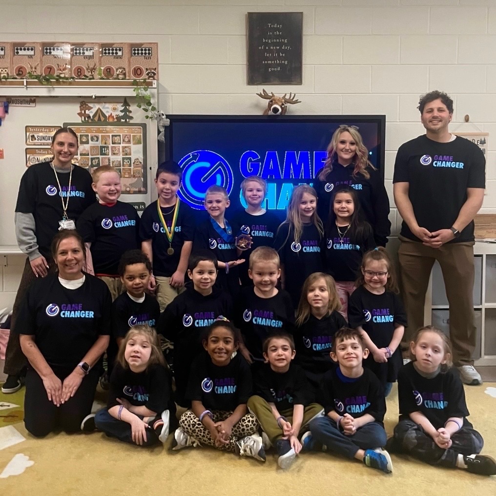 Mr. Retton the counselor at Mountaineer Elementary School is teaching lessons to the Kindergarten classroom this week.