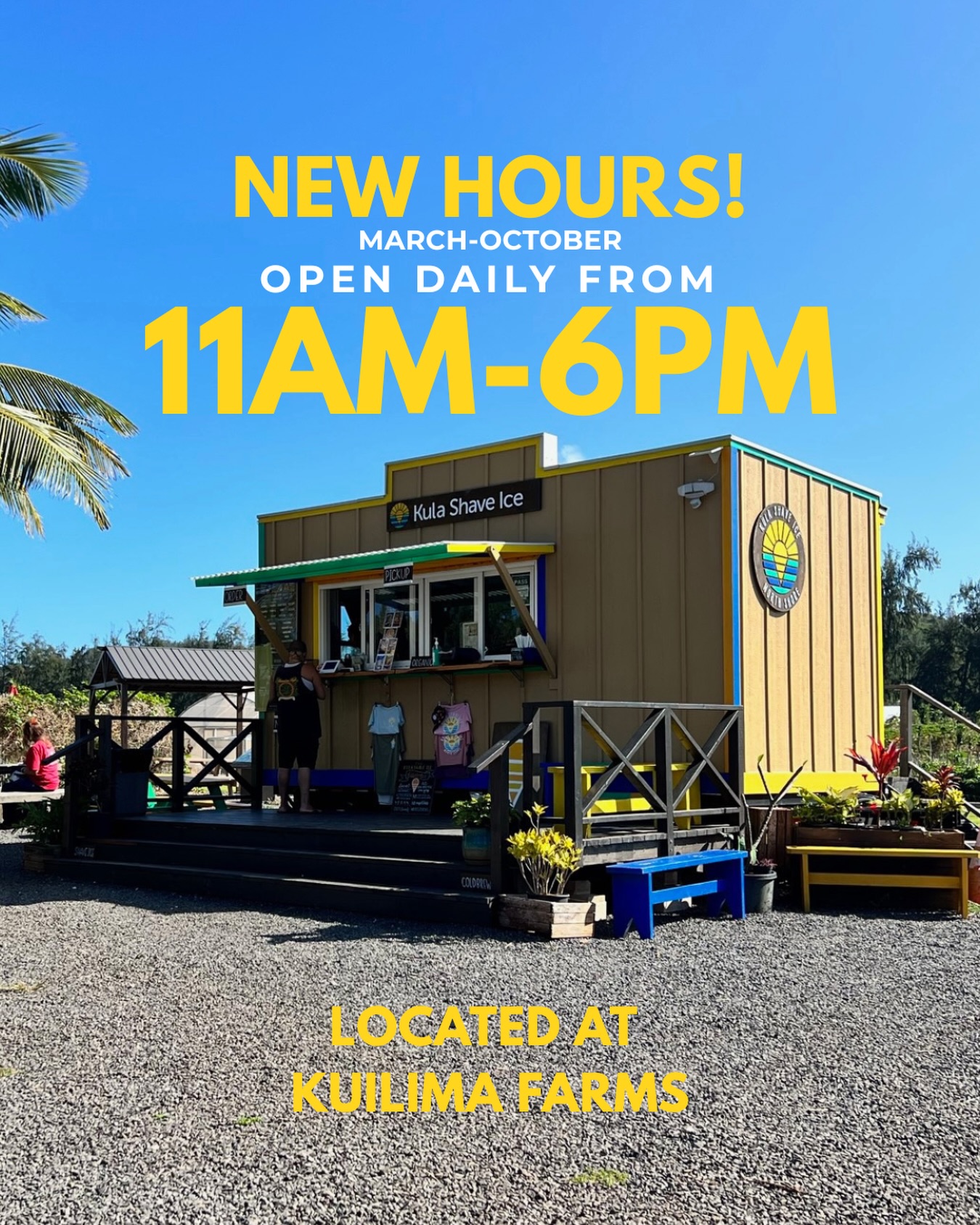 🚨 BIG NEWS 🚨
We’ve got new hours starting TODAY!
11AM-6PM! 🍧
Come check us out, we’re open daily 🤙🏾
#newhours #shaveice #organic #northshoreoahu