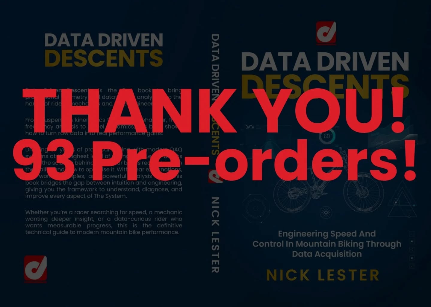 THANK YOU! 🤯
When I put the pre-order up I genuinely didn't know what the response would be. 93 of you have already placed an order. That's 93 people who will have this on their shelf in April. 👊
It's literally blown my mind the level of interest that's been shown in the book and I can't thank you all enough. 🙏👏
If you've been on the fence — the early-bird price of £74.99 is open until 15th March. After that it moves to £94.99. Link in bio.
#datadrivendescents #engineeringspeed