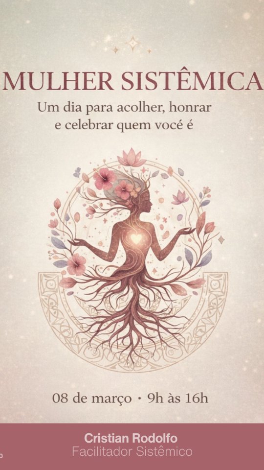 🪷
MULHER SISTÊMICA
Quando mulheres se reúnem com presença,
algo maior se move.
O feminino encontra espelho,
acolhimento
e força no grupo.
Cada movimento individual reverbera,
organiza
e sustenta o campo de todas.
Esse é o espírito da Mulher Sistêmica 🤍
Um encontro onde o feminino não precisa se explicar — apenas se permitir.
✨ INFORMAÇÕES DO ENCONTRO
📅 08 de março — Dia da Mulher
⏰ 9h às 16h
📍 Bosque Sagrado
🪷 Vivência para mulheres
🌿 Vivências:
• Movimentos Sistêmicos a serviço do feminino
• Cerimônia do Cacau
• Ritual de consagração
• Meditação em ThetaHealing
• Espaço de acolhimento e celebração
🍃 Coffee da manhã compartilhado
🥐 Brunch especialmente preparado, incluso
✨ Vagas limitadas para preservar a profundidade do campo.
📩 Para inscrições e mais informações, me chama no direct ou no WhatsApp.
#CerimoniaDoCacau
#ThetaHealingBrasil
#ConstelacaoFamiliar
#SagradoFeminino