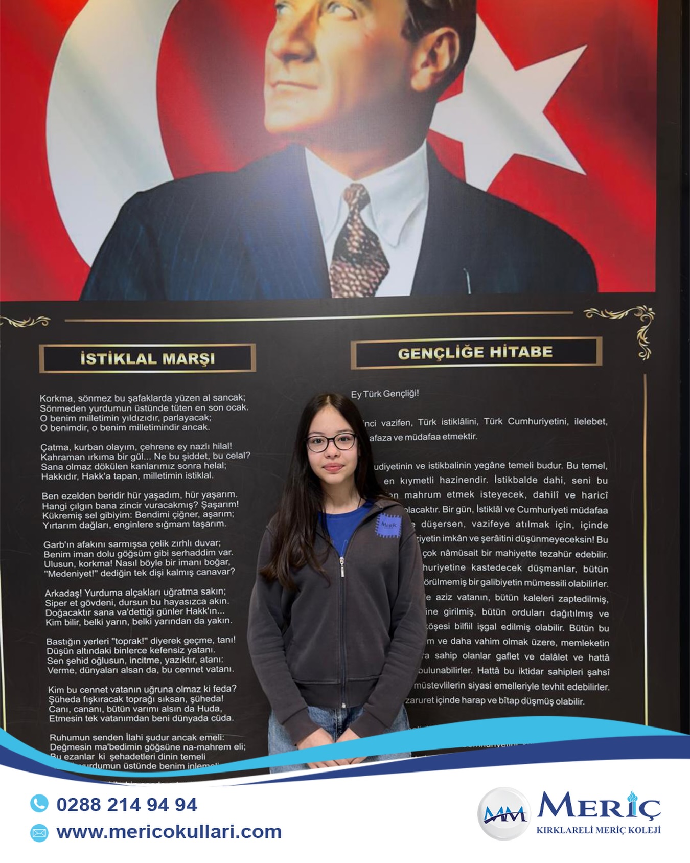 Özel Kırklareli Meriç Koleji Ortaokulu öğrencisi
Zeynep Sare PERVER
23-28 Şubat haftası gerçekleştirdiğimiz
Ankara Güçlendiren-4🏆
Deneme sınavında 500 tam puan almıştır.🧿
Öğrencimizi ve kıymetli ailesini tebrik eder, emeği geçen tüm öğretmenlerimize teşekkür ederiz💙🤍