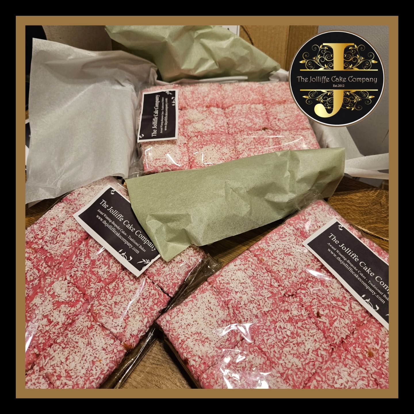Some Tottenham cake, baked, wrapped, boxed and posted yesterday All natural, we do not use any food colouring, fresh crushed organic blueberries make the pink. #tottenhamcake #bakesbypost #organicblueberries #thejolliffecakecompany #ukberkshire