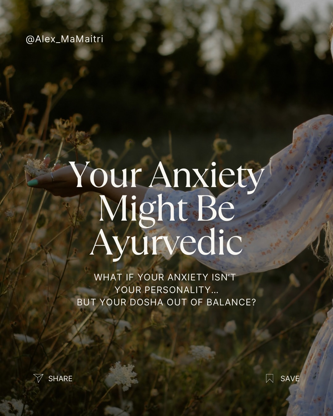 Your anxiety may not be āwho you are.āāØIt may be your dosha.
In Ayurveda:
š¬ Vata imbalance = racing thoughts, insomnia, irregular cyclesāØš„ Pitta imbalance = irritability, inflammation, heavy bleedingāØš Kapha imbalance = sluggishness, weight retention, low mood
Your constitution shapes your:āØā¢ DigestionāØā¢ Hormone metabolismāØā¢ Stress responseāØā¢ Emotional resilience
Before medicating your mood ā regulate your foundation.
Daily corrections:āØā Warm, grounding mealsāØā Abhyanga (oil massage)āØā Consistent sleep rhythmāØā Breathwork before screens
Ancient wisdom meets modern functional science inside MaMaitri.
DM āDOSHAā for your assessment guide āØ
#AyurvedaForWomen
#WomensWellness
#CycleSyncing
#AnxietySupport
#NervousSystemHealing
