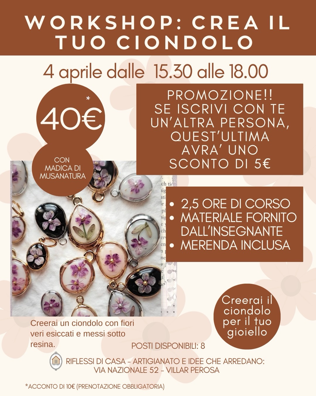 Marzo è appena iniziato ma noi pensiamo già ai workshop di aprirle!
Ecco il calendario completo degli appuntamenti 📅
Per iscriverti visita il nostro sito (link in bio), oppure contattaci 😊☀️