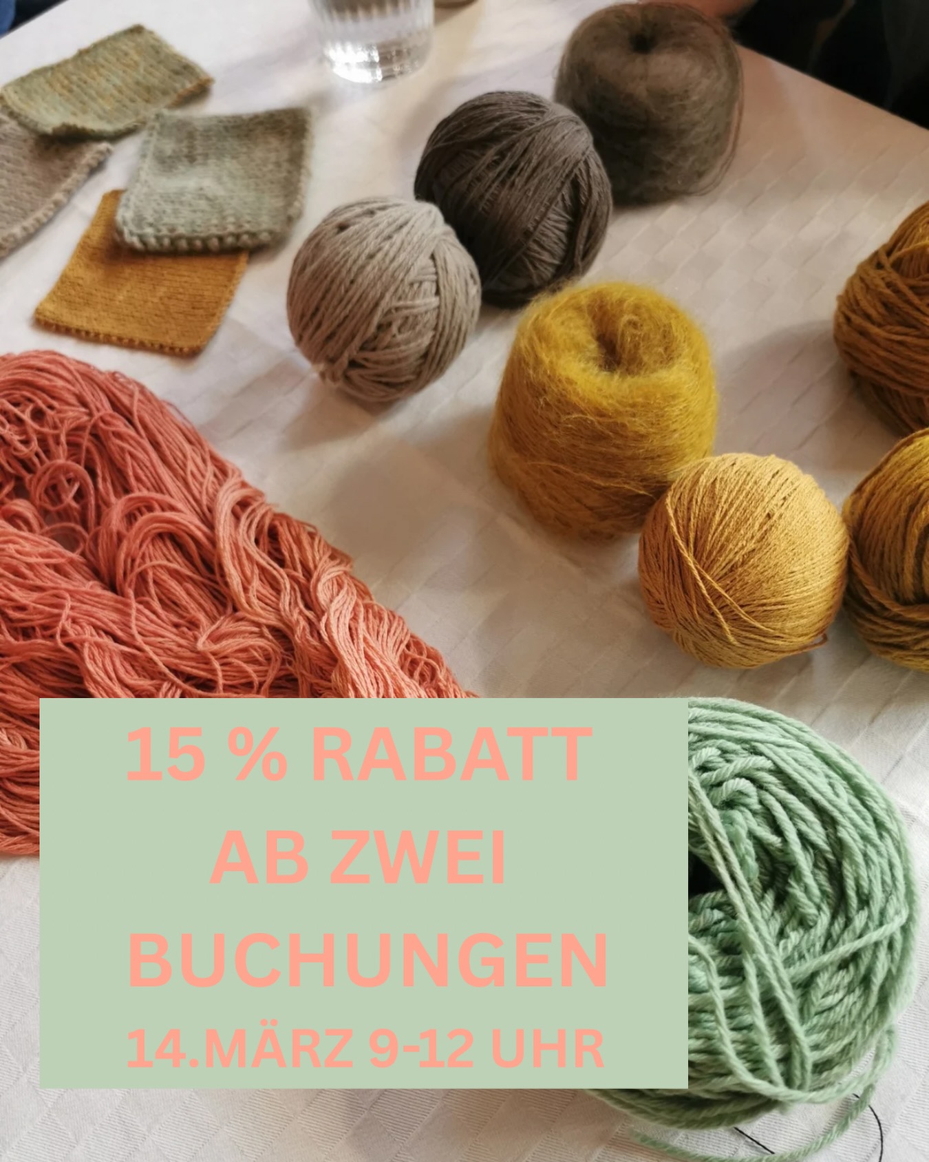 Der Nachmittag ist bereits ausgebucht – für den Morgen gibt es noch freie Plätze.
Deshalb haben wir uns ein kleines Goodie für euch überlegt:
Wenn ihr zwei Plätze zusammen bucht, erhaltet ihr 15 % Rabatt. Also schnappt euch euren Färbepartnerin und kommt vorbei!
So habt ihr danach auch noch den ganzen Nachmittag gemeinsam Zeit.
Macht mal wieder einen Freundinnentag und schafft Erinnerungen statt Textnachrichten😉
#lilablum
#fibreatelier
#wollemitpflanzenfärben