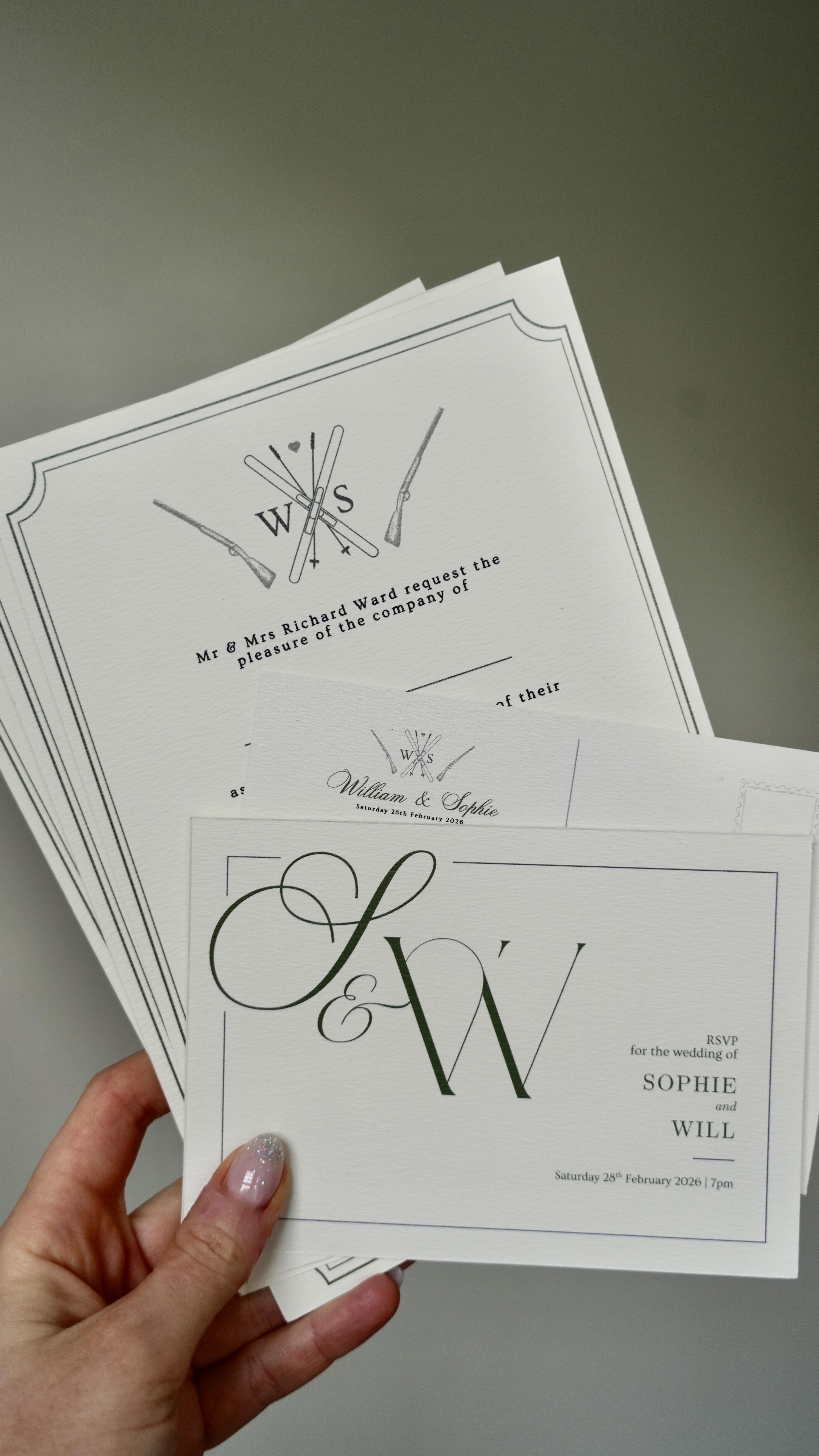From concept to “I do” ✨ 💒
For this beautiful winter wedding, we created a complete stationery suite built around two key themes: skiing après & countryside charm. Think alpine elegance meets rural warmth, refined, personal and full of character.
We began with a bespoke wedding logo that set the tone for the entire day. From there, every touchpoint was carefully considered, daytime and evening invitations, RSVP postcards, direction signs, welcome signage, table plans, menus, beer signs and even personalised captain letters.
Nothing was accidental. Every size, layout and detail was designed to feel cohesive and intentional, flowing seamlessly from the first envelope to the final toast 🥂
Because branding isn’t just for businesses.
It’s for moments that matter.
If you have a wedding, celebration or special event coming up and want it to feel beautifully curated from start to finish, let’s create something unforgettable 🫶🥰
Drop us a DM 💬