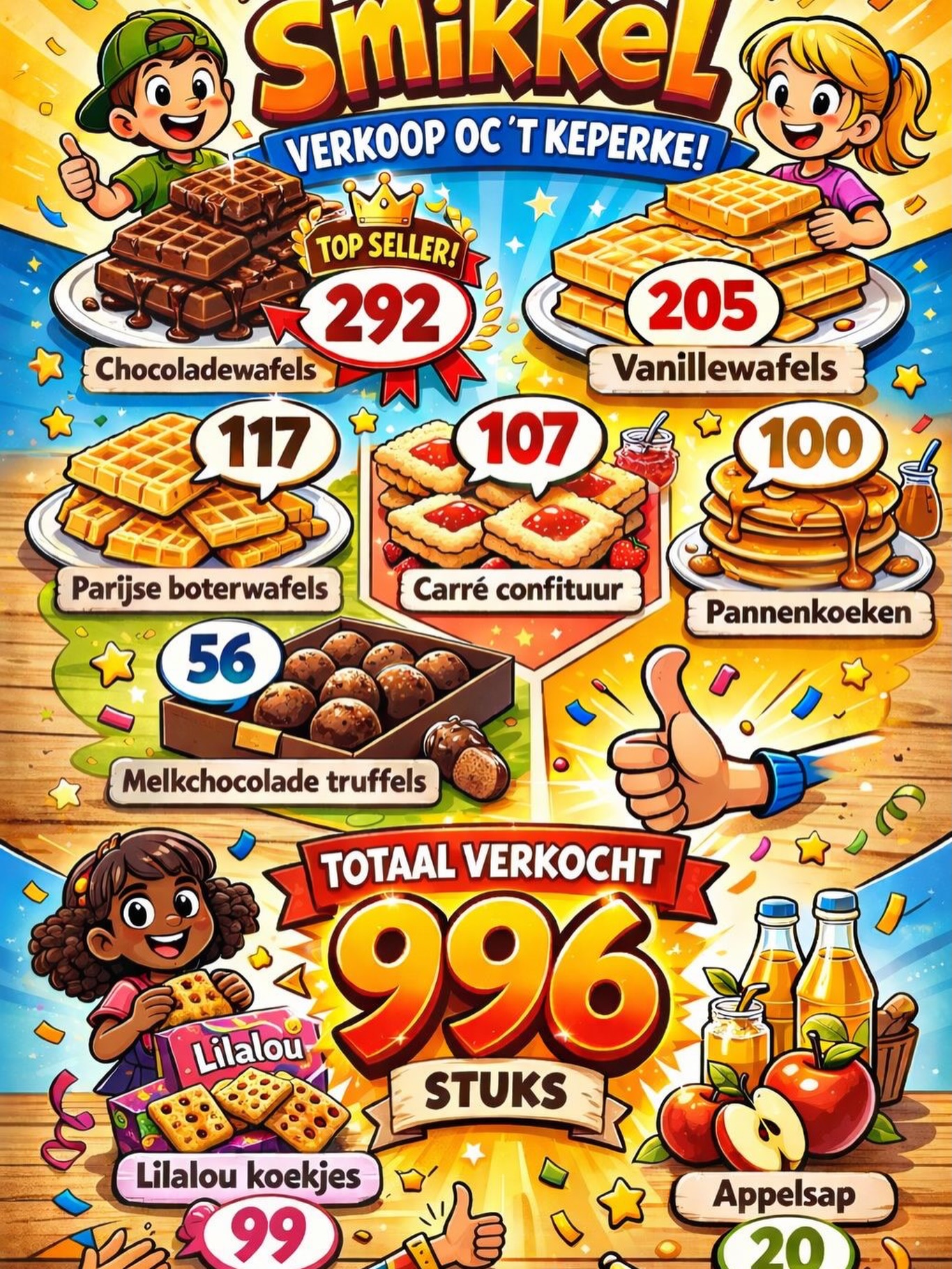 Wat zijn we dankbaar voor het succes van onze wafelverkoop! 🧇💛
Een oprechte dankjewel aan iedereen die wafels heeft gekocht en zo onze school steunt! Dankzij jullie steun kunnen we opnieuw mooie dingen realiseren voor onze kinderen 🧸
De opbrengst gaat integraal naar de school en helpt ons o.a. bij:
🎲 nieuw speelgoed kopen
🎓 de proclamaties van de 3de kleuterklas en het 6de leerjaar
🐰 een bezoekje van de Paashaas die paaseieren verstopt in de klassen
… en nog veel meer fijne initiatieven! (Zie link in bio - realisaties)
📦 Kleine reminder:
Het afhaalmoment is zondag tussen 13u en 15u.
Jullie kunnen de bestellingen afhalen via de ingang van de lagere school.
Nogmaals bedankt voor jullie steun! Samen maken we onze school nog leuker voor alle kinderen 💛