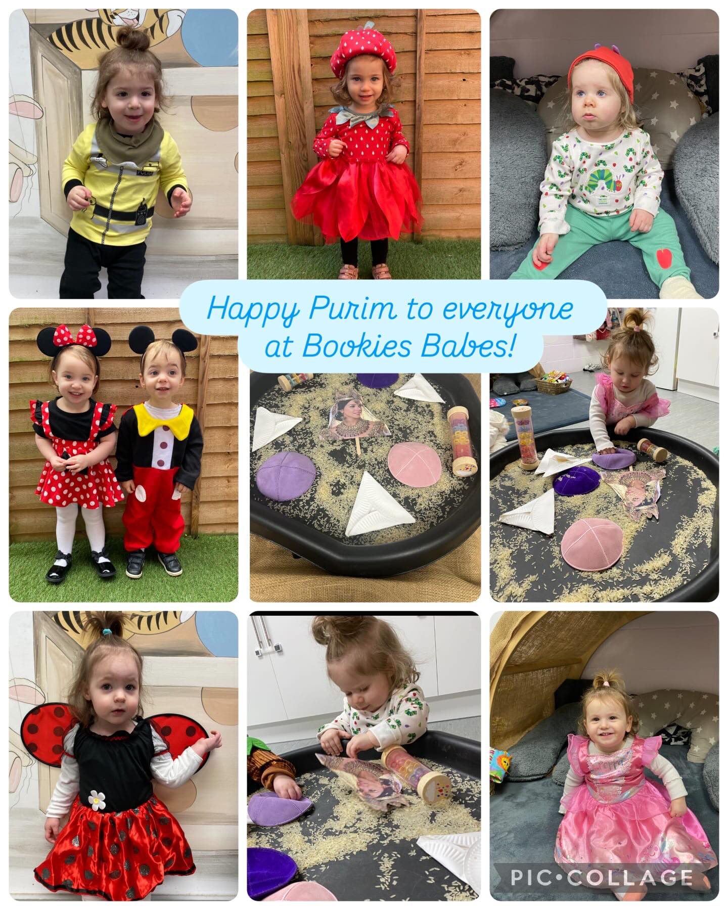 Little costumes, big smiles! Purim fun in full swing! Celebrating Purim the sweetest way — with tiny hands and happy hearts - from all of us @bookies_babes_nursery ❤️