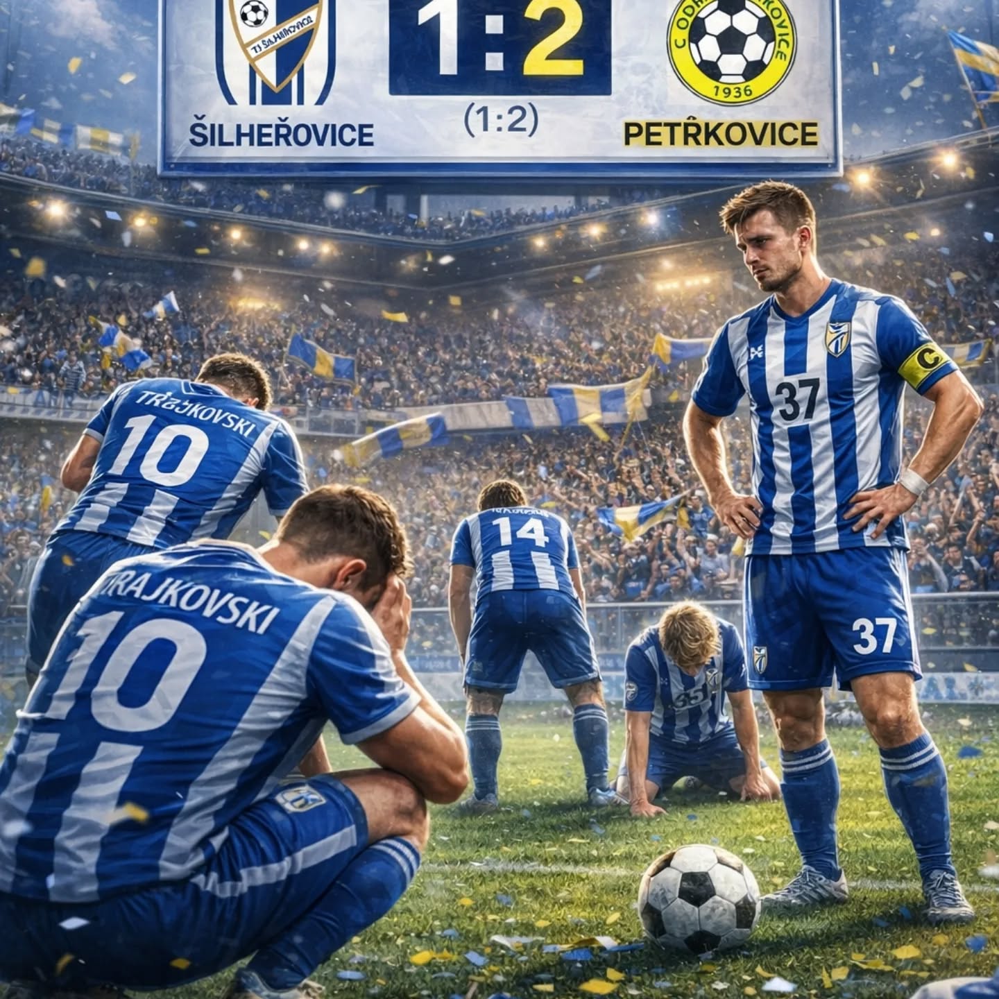 V dalším utkání o umístění v poháru mužů MěFS Ostrava jsme tentokrát těsně podlehli soupeři z Petřkovic. O jedinou branku našeho týmu se postaral Trajkovski. První poločas nabídl tři góly, ve druhé půli už se přes veškerou snahu skóre nezměnilo. Naše mužstvo obsadilo v poháru 6. místo.
⚽️ Šilheřovice – Petřkovice 1:2 (1:2)
🥅 Branka:Trajkovski
💪 Sestava:
Szkuta – Denis Lukáš, Filip Redzina, Schulla, Petruška, Miník, Vini, Kubík, Trajkovski, Lakva, Pražák, Pavlas, Roman Redzina
Děkujeme fanouškům za podporu a jedeme dál! 💙⚽