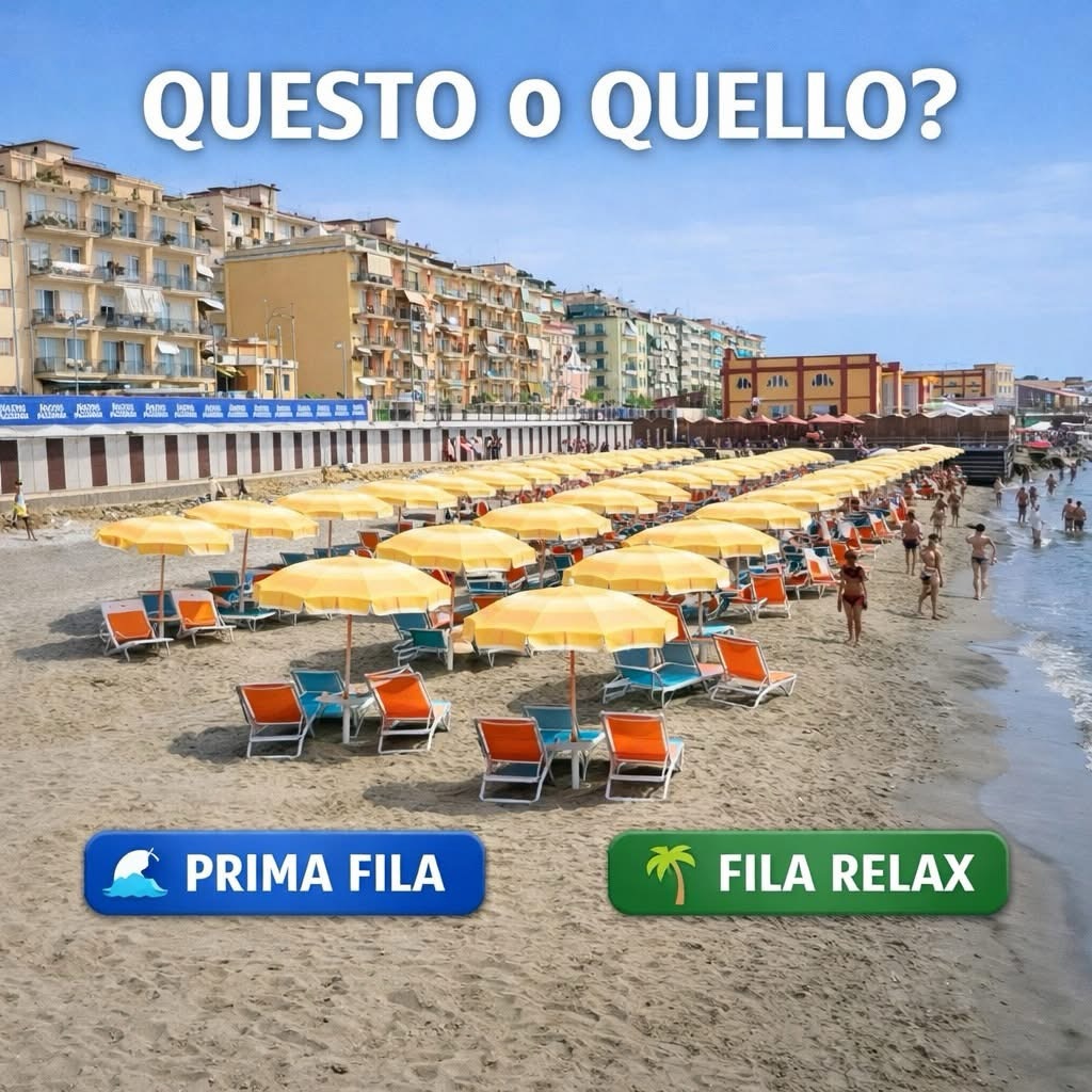 Che tipo sei ? da prima fila 🌊
o meglio più dietro 🌴 ?
👇 Scrivilo nei commenti
Estate 2026 – Prenotazioni aperte
📞 334 752 8821