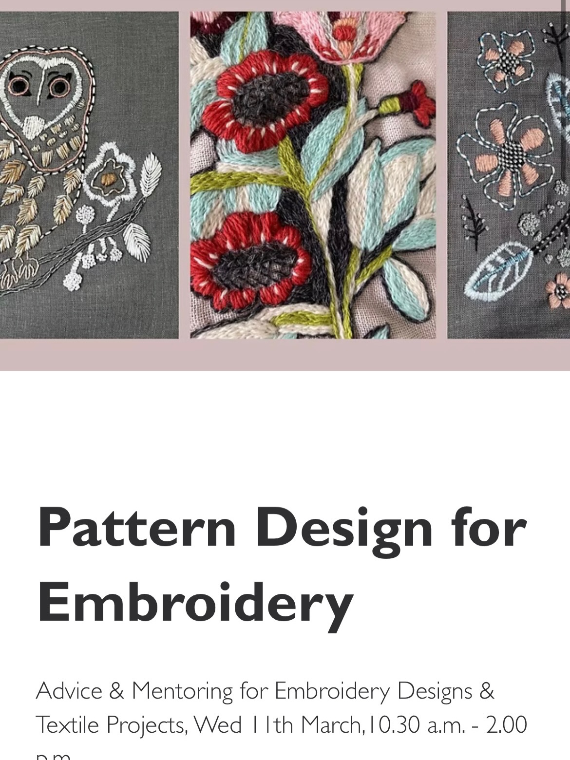 Do you need a push? Words of encouragement? Embroidery know how? A cup of tea/coffee and a biscuit? Lots of gorgeous embroidery goodies for inspo? .... I have all of those things!
#mossley #mentoring #support