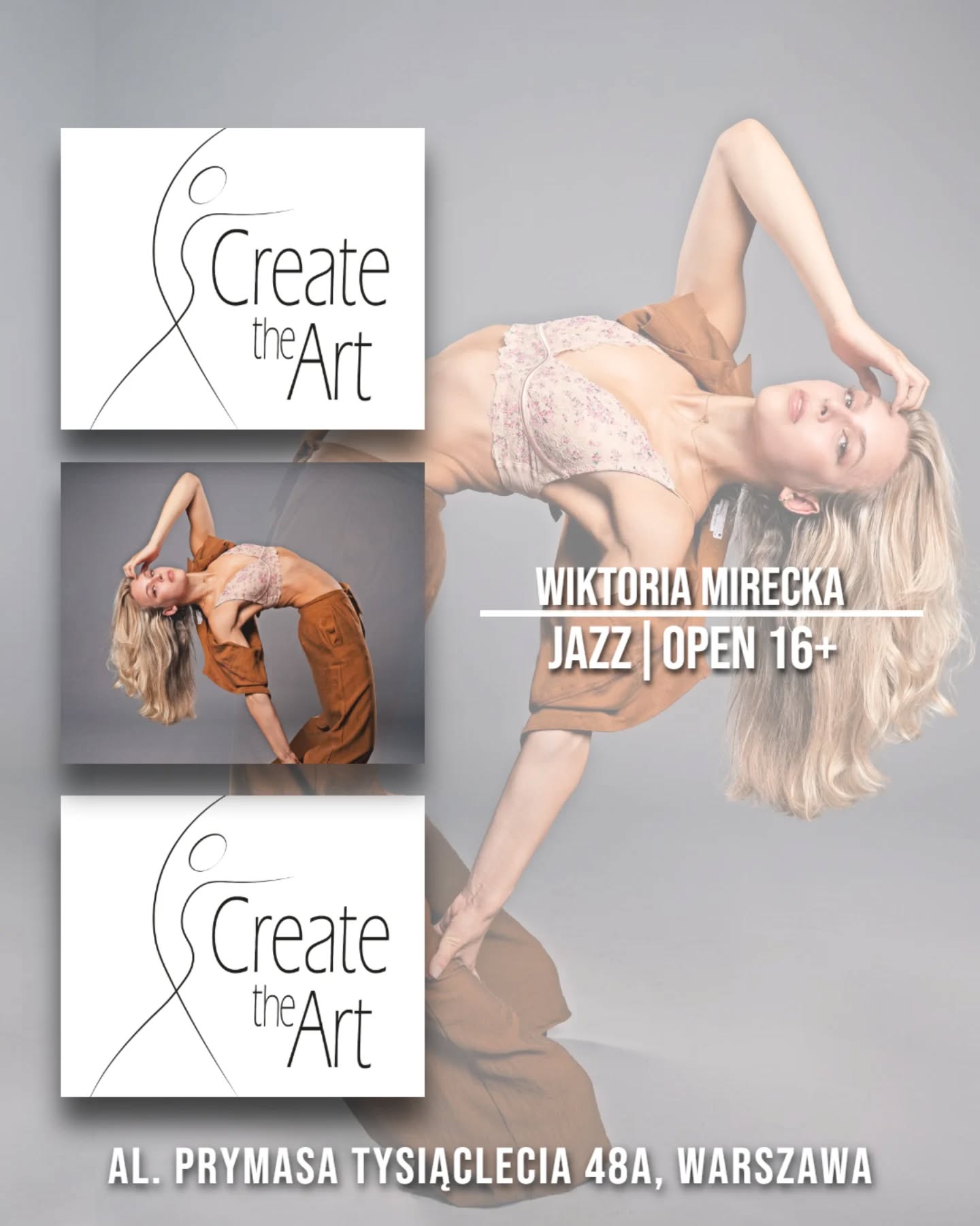 Wiktoria Mirecka @wiktoria_mirecka
GRAFIK
PONIEDZIAŁEK
19:00-20:30 JAZZ | OPEN 16+
Instruktorka tańca specjalizująca się w technikach jazz i modern jazz, z wieloletnim doświadczeniem scenicznym oraz międzynarodowym zapleczem szkoleniowym. Szkoliła się w Los Angeles w renomowanych ośrodkach takich jak Millennium Dance Complex, PLAYGROUND LA oraz THE SPACE, gdzie ukończyła prestiżowy program szkoleniowy zakończony certyfikatem.
Swoje umiejętności rozwijała również podczas międzynarodowych obozów i festiwali tanecznych m.in. LA PARISIENNE DENSE, FRENCH HEELS DANCE FESTIVAL oraz CAMP FABRIKA, a także w ramach specjalistycznych programów jazzowych 10na10 Adrianny Patłaszyńskiej i The House Of Jazz Aleksandry Maliszewskiej. Ukończyła intensywny kurs instruktorski w Egurrola Dance Studio oraz międzynarodowy program szkoleniowy Movemeantjourney.
Mistrzyni świata federacji International Dance Organization (IDO) w kategorii formacje jazz dance 16+ (2024) z zespołem Jazz One. Wielokrotna medalistka Mistrzostw Świata IDO oraz ogólnopolskich turniejów w kategoriach jazz i modern jazz w latach 2018–2024.
Doświadczenie sceniczne zdobywała również w produkcjach telewizyjnych oraz podczas występów u boku czołowych artystów polskiej sceny muzycznej.
Na zajęciach stawia na technikę, jakość ruchu, świadomość ciała oraz rozwój scenicznej pewności siebie. Łączy precyzję szkolenia zawodowego z energią i autentycznością, inspirując do przekraczania własnych granic.