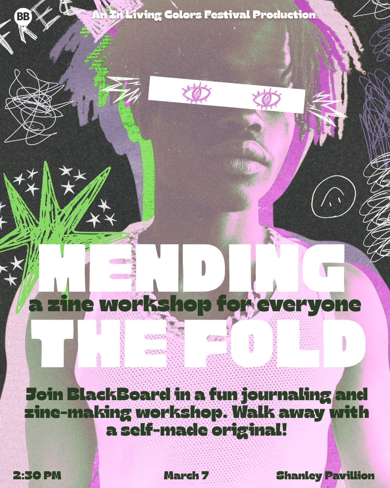 Join us SATURDAY for a short workshop on creative imagination and zine-making! Walk away with an original zine of your own! ✨