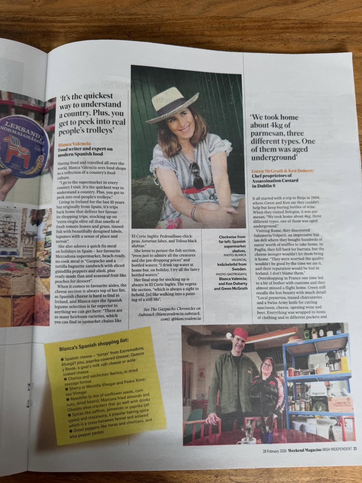 Thanks @alidunworth @independent.ie for featuring me in your Supermarket safari article alongside the fabulous @gastrogays @foodstagram.ie @assassination_custard @donalskehan Loved to see my favorite Spanish supermarket recommendations featured especially the fantastic heirloom legumes and my @mercadona beach ready menu ❤️
My last shopping haul is looking very middle aged 😂
#spanishfood #spanishsupermarkets #spanishlegumes #supermarketsafari #spanishfood