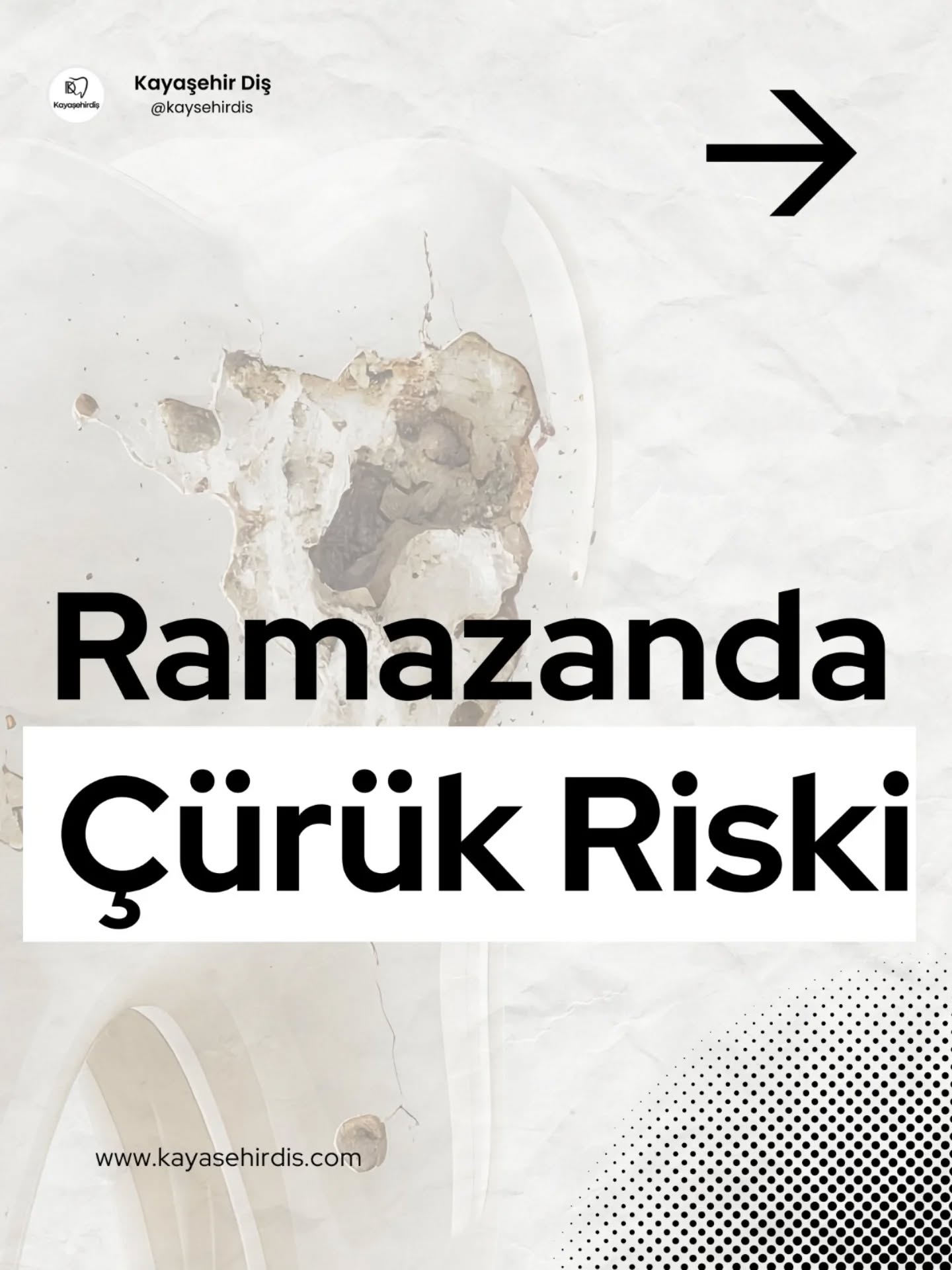 Ramazan’da Diş Çürüğü Riskine Dikkat! 🦷🌙
Ramazan ayında değişen beslenme düzeni, azalan tükürük ve iftar sonrası tüketilen tatlı–asitli yiyecekler diş çürüğü riskini artırabilir. Gün boyu susuz kalmak ağız içi koruyucu mekanizmayı zayıflatır ve mine tabakasını daha hassas hale getirir.
Kayaşehir ve Başakşehir bölgesinde ağız ve diş sağlığı hizmeti arıyorsanız, Ramazan’a özel muayene ve kontrol randevusu oluşturarak sağlıklı bir bayrama hazırlanabilirsiniz.
📍 Kayaşehir Ağız ve Diş Sağlığı Polikliniği
📩 Randevu için DM gönderin
#ramazandişsağlığı #kayaşehirdiş #başakşehirdişkliniği #dişkontrolü #dişçürüğü ağızsağlığı ramazankampanyası istanbuldiş