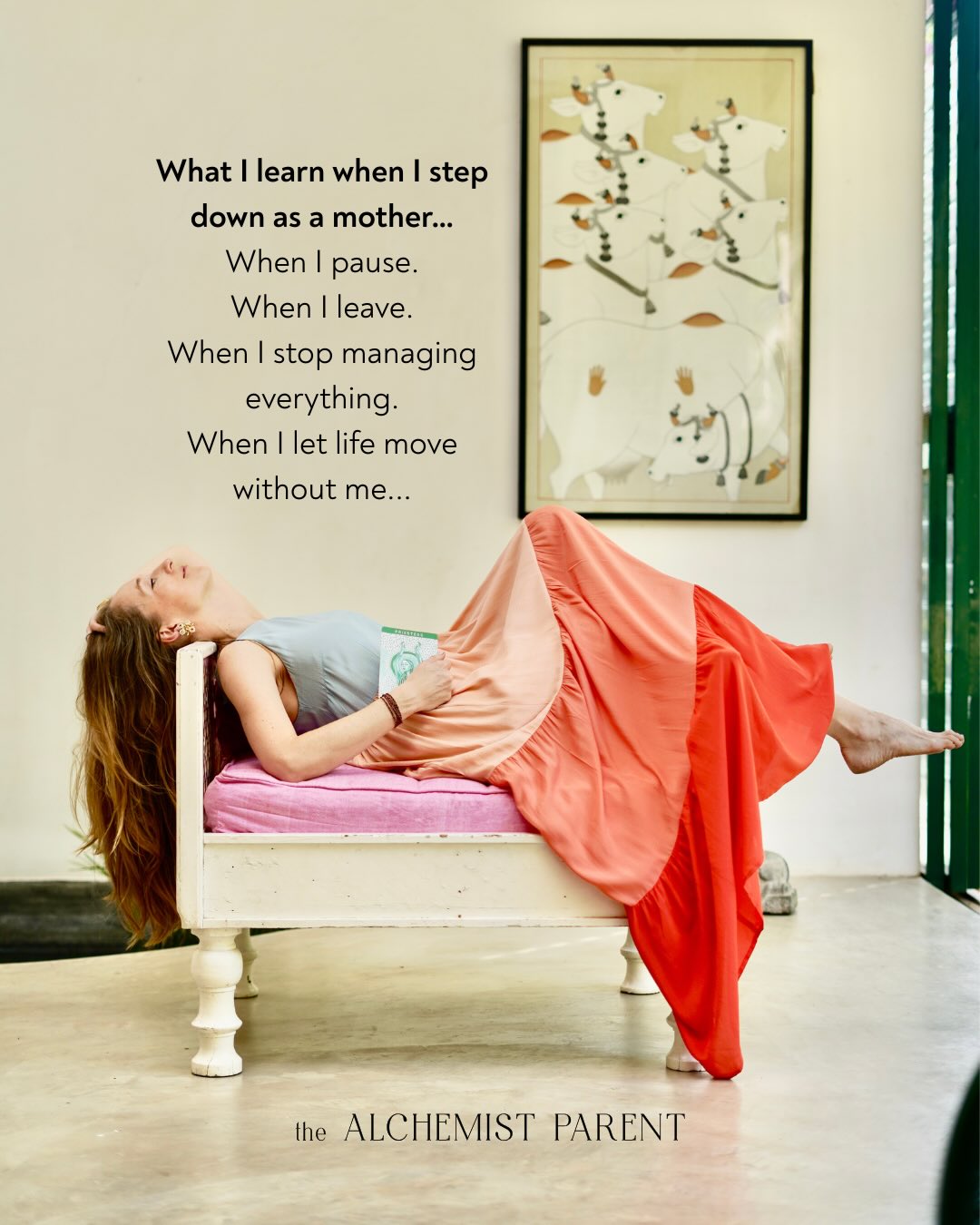 I see so many mothers overfunctioning and in need of a break they are not allowing themselves to take. And that is why I am committed to guiding women to reclaim themselves from the invisible labor of motherhood… so they can remember who they are beyond it.