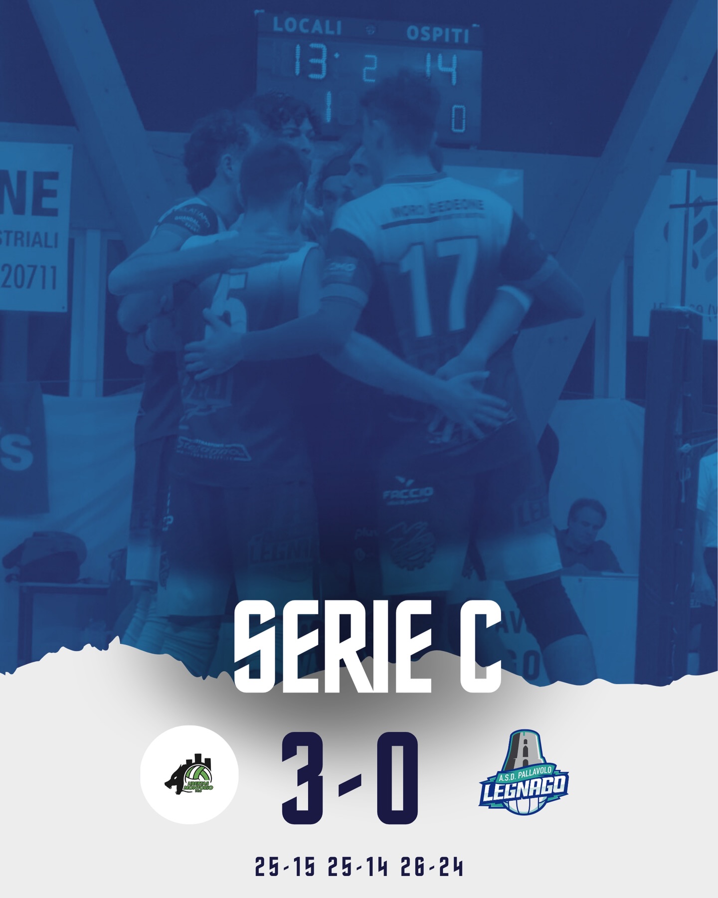Serie C Pluvitec Volley - Montorio 3-0 per gli avversari
Nella 15ª giornata di campionato arriva una sconfitta per 3-0 sul campo della Libertas Montorio, un risultato che ci fa scivolare al terzo posto in classifica.
Non siamo riusciti a entrare pienamente in partita e gli avversari hanno saputo sfruttare al meglio le loro occasioni, prendendo in mano il ritmo del gioco. Una serata difficile, da cui ripartire con ancora più determinazione e voglia di lavorare.
Testa alla prossima 💪
#asdpallavololegnago