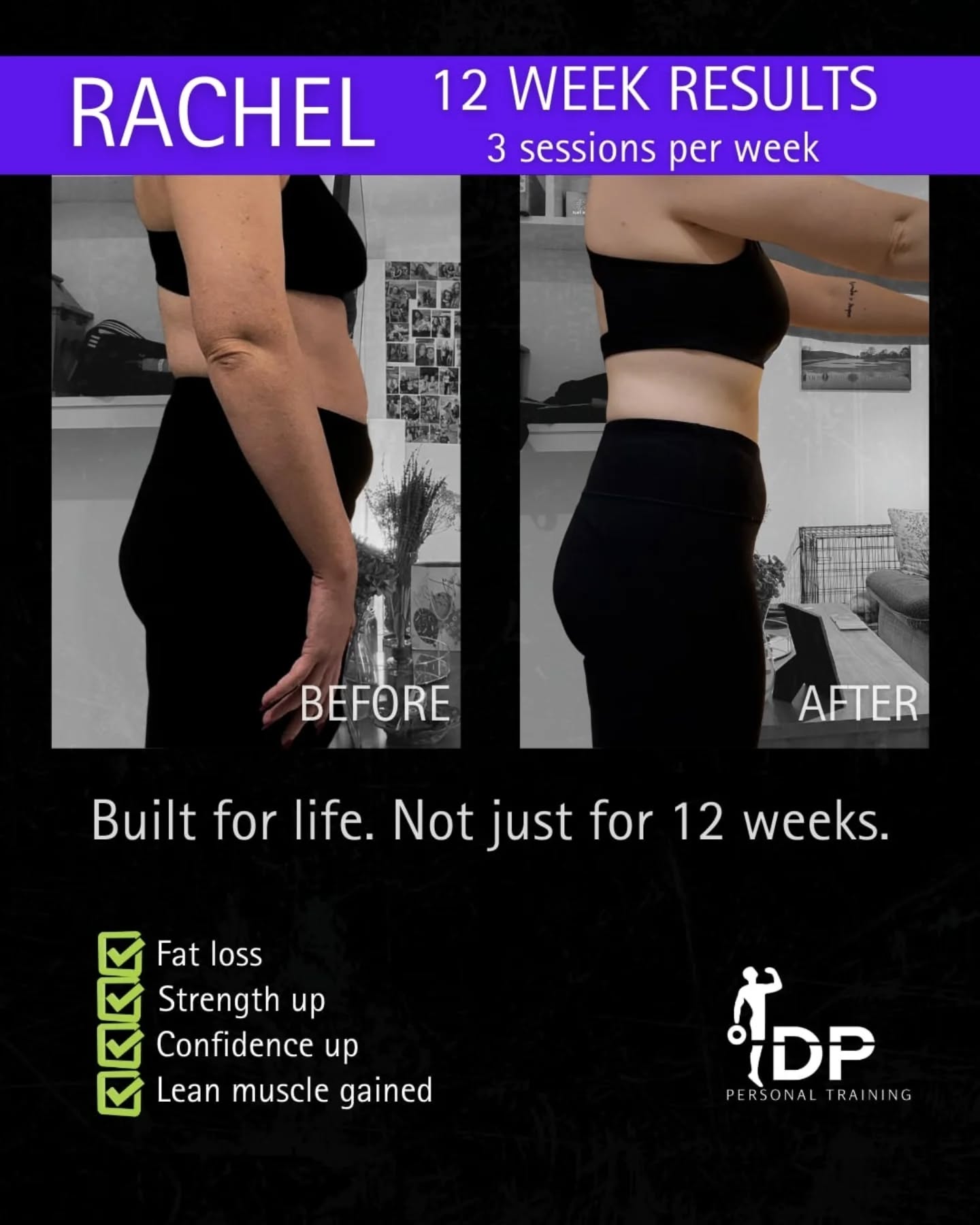 Real progress. Sustainable results. 💪
Rachel committed to 3 sessions per week for 12 weeks - and trusted the process.
No crash dieting. 🚫
No extremes
Just structure, support and consistency 📈
If you’re ready for your own results, message me “RESULTS” 📩
Limited PT spaces available. 🔒
