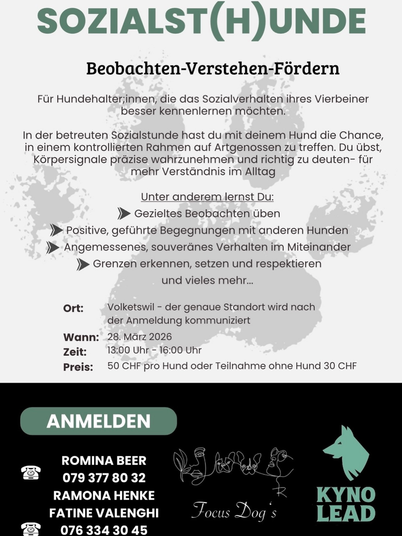 Die Sostialst(H)unde geht in die nächste Runde! 🐾
Wir freuen uns riesig, euch und eure Vierbeiner wieder begrüssen zu dürfen. Gemeinsam lernen und wachsen – mit Spass, Herz und jeder Menge guter Laune.
#hundetraining #hundetrainer #hundeschule #sozialkontakt #lernenmithund